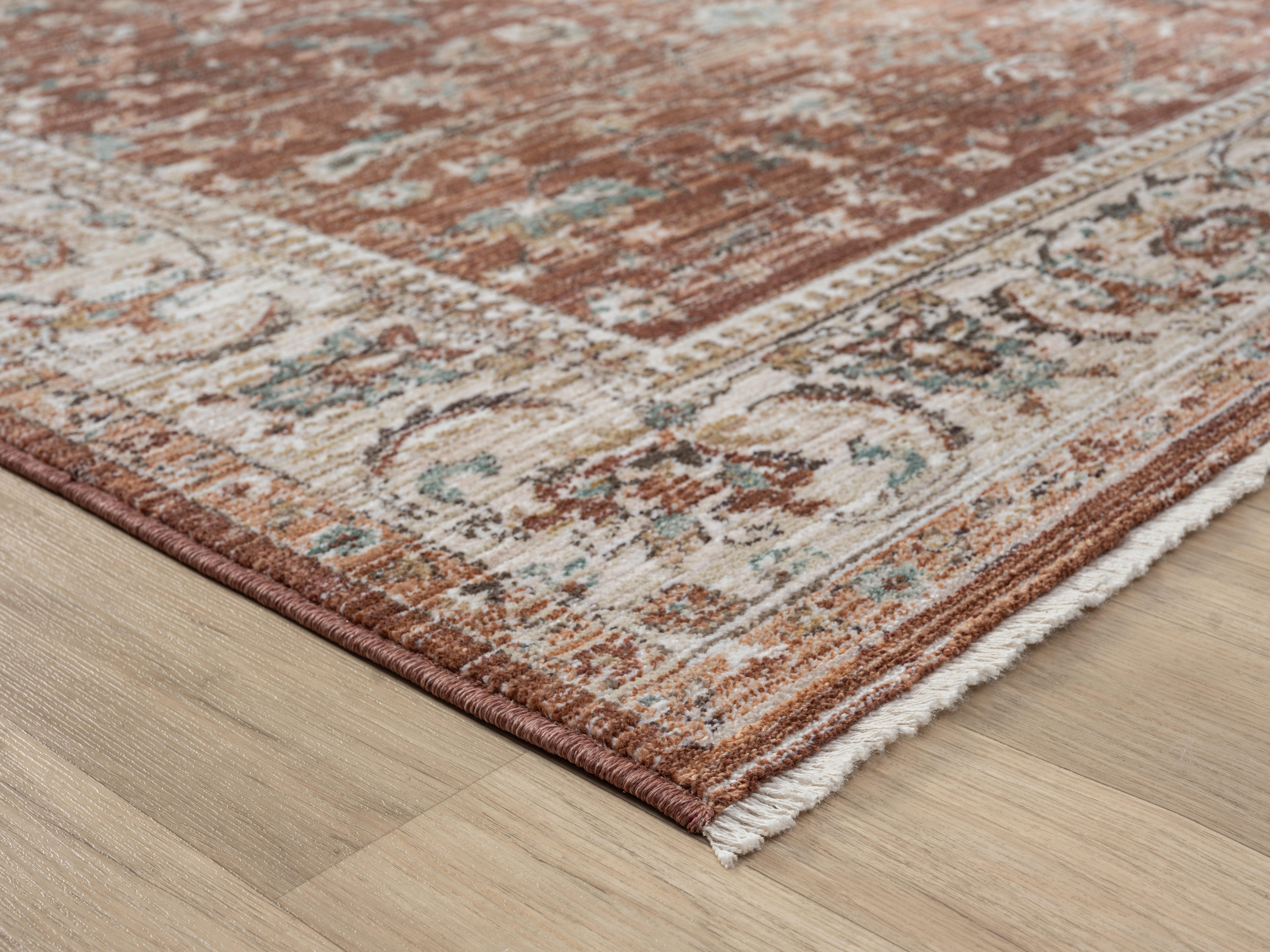 Terra by Obeetee Windsor 3'3" x 5' Area Rug, Rust/Multi, large