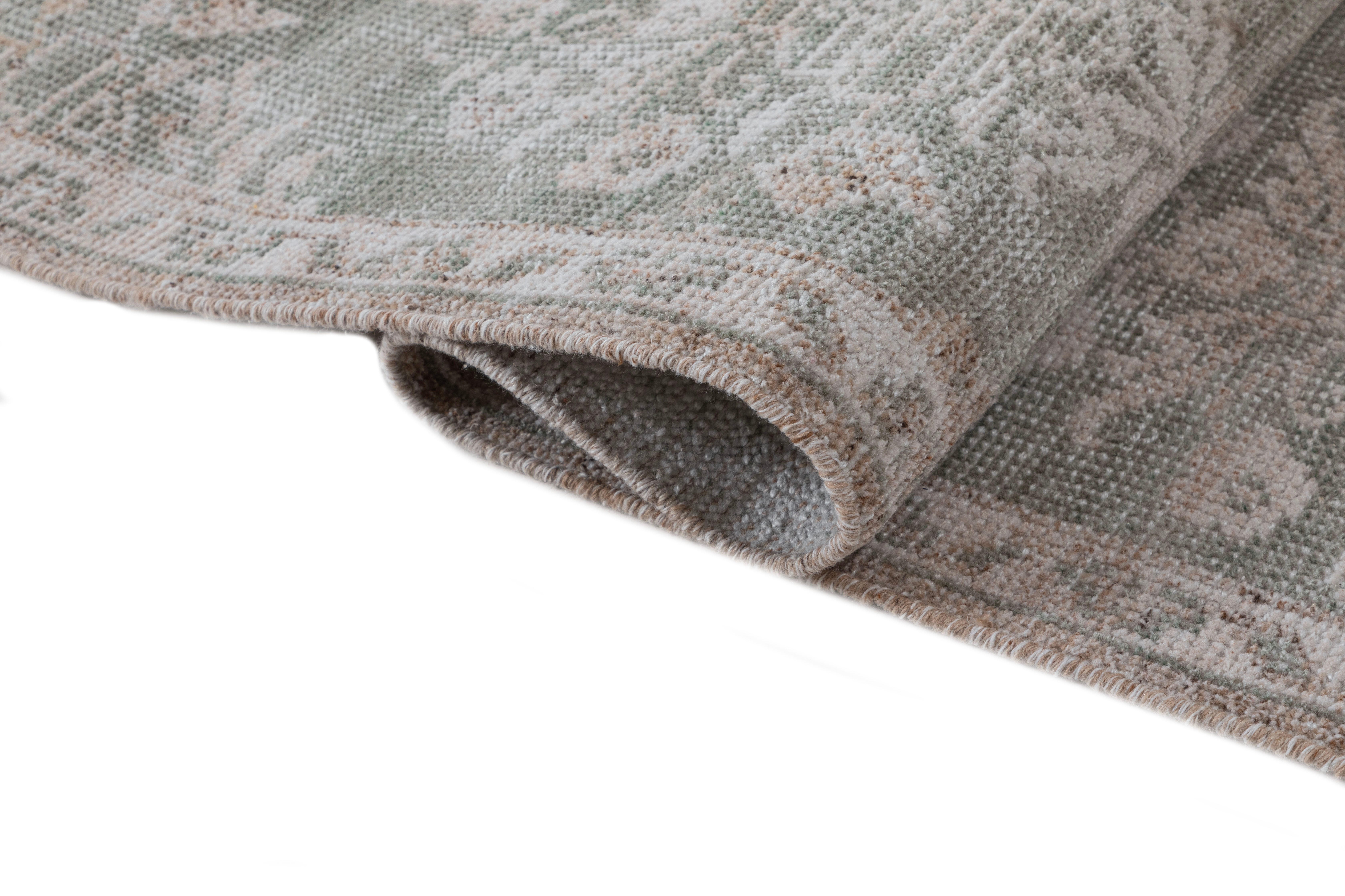 Terra by Obeetee Marian 2'1" x 3' Area Rug, Green/Tan, large