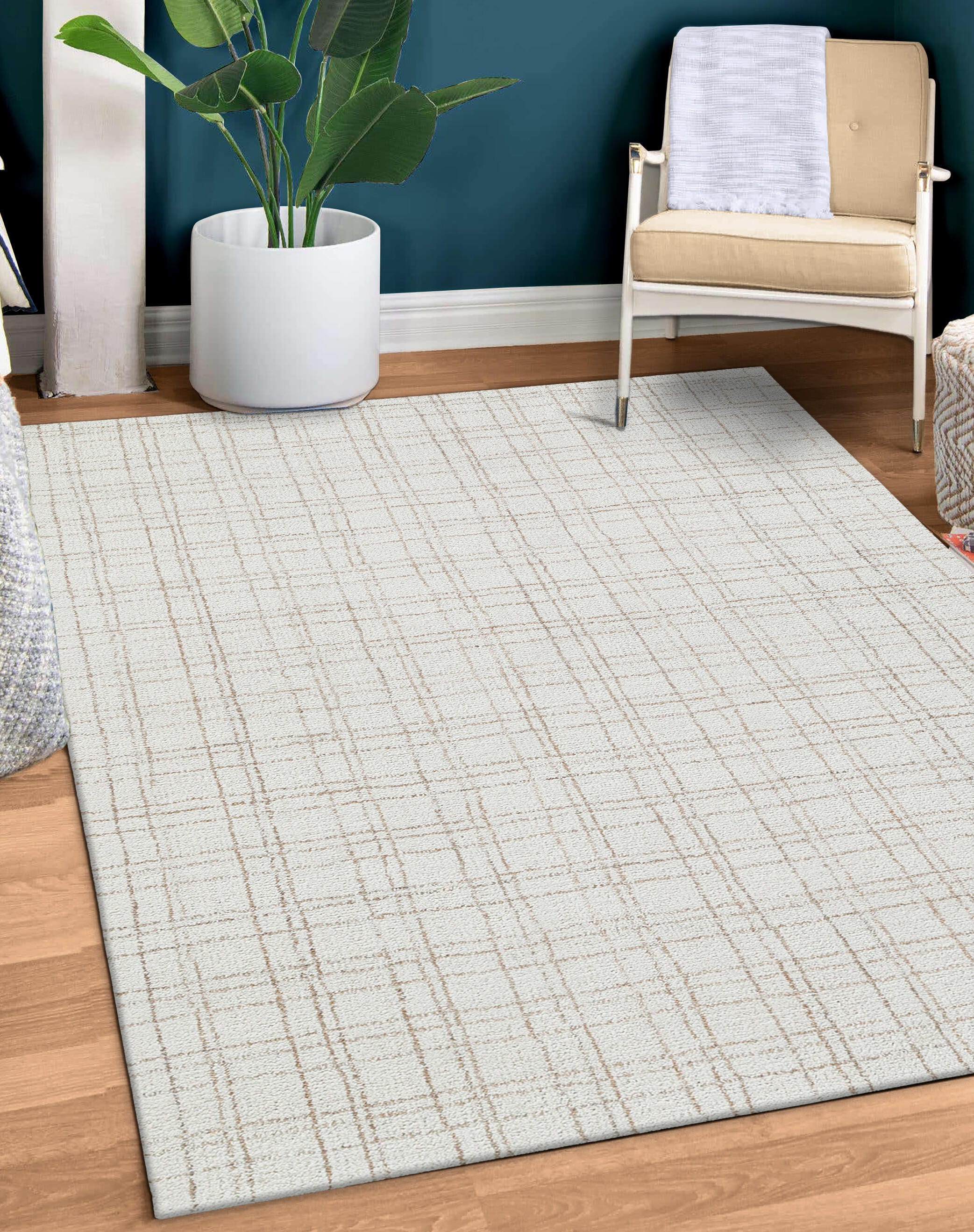 Terra by Obeetee Moly 7'10" x 9'9" Area Rug, Ivory, rollover