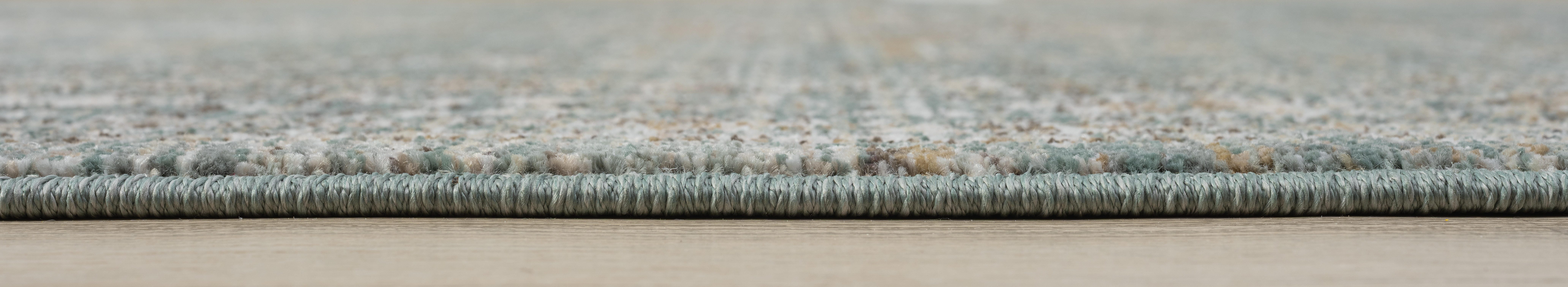 Terra by Obeetee Traveler 4'11" x 7'7" Area Rug, Turquoise/Beige, large