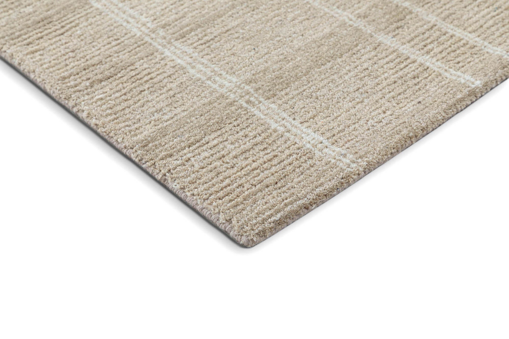 Terra by Obeetee Grid 7'10" x 9'9" Area Rug, Taupe, large