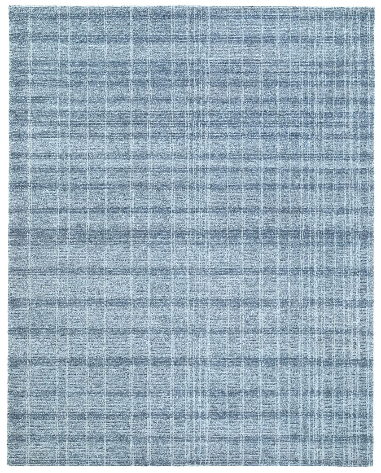 Terra by Obeetee Grid 2'1" x 3' Area Rug, Blue, large