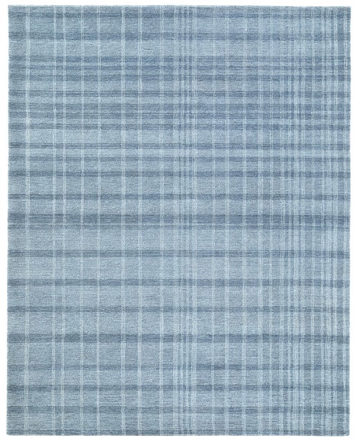 Terra by Obeetee Grid 5'1" x 8' Area Rug, Blue