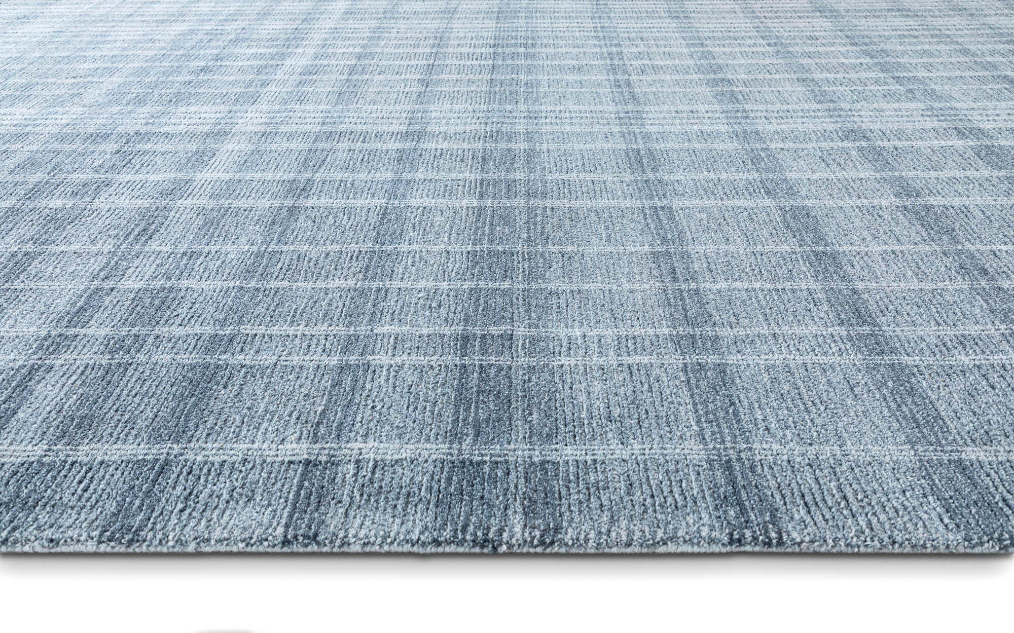Terra by Obeetee Grid 5'1" x 8' Area Rug, Blue, large