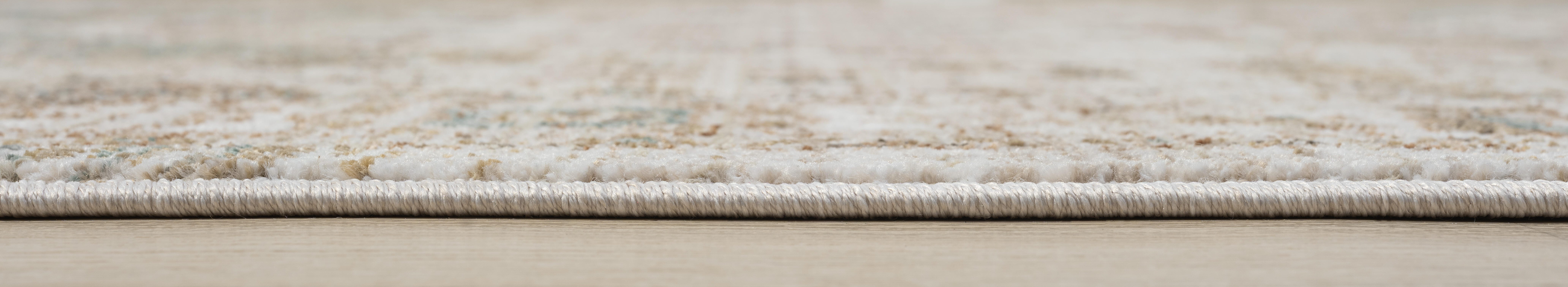 Terra by Obeetee Hazel 2'1" x 7'7" Runner Rug, Turquoise/Beige, large