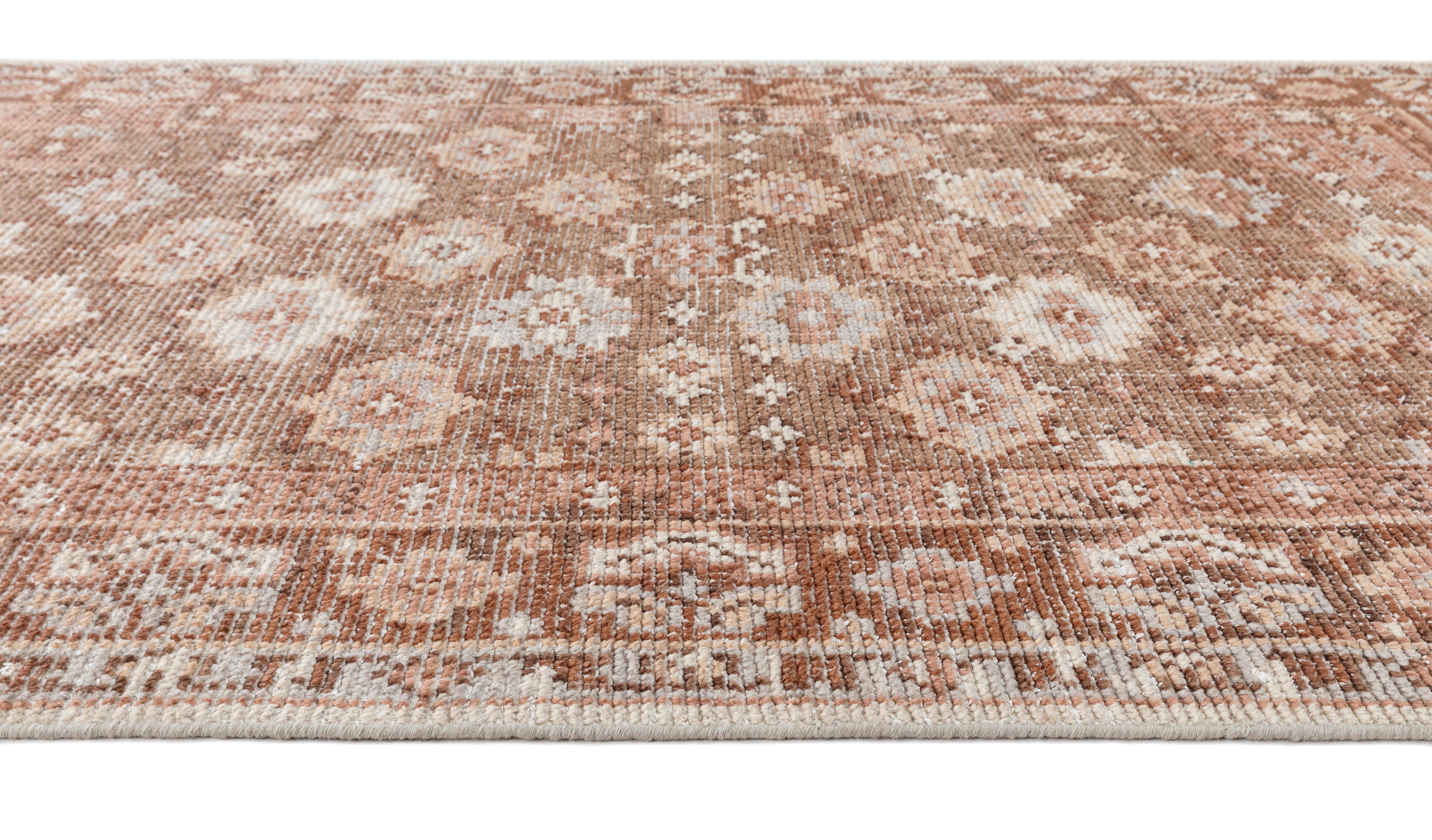 Terra by Obeetee Farzana 3' x 5' Area Rug, Wood/Cream, large