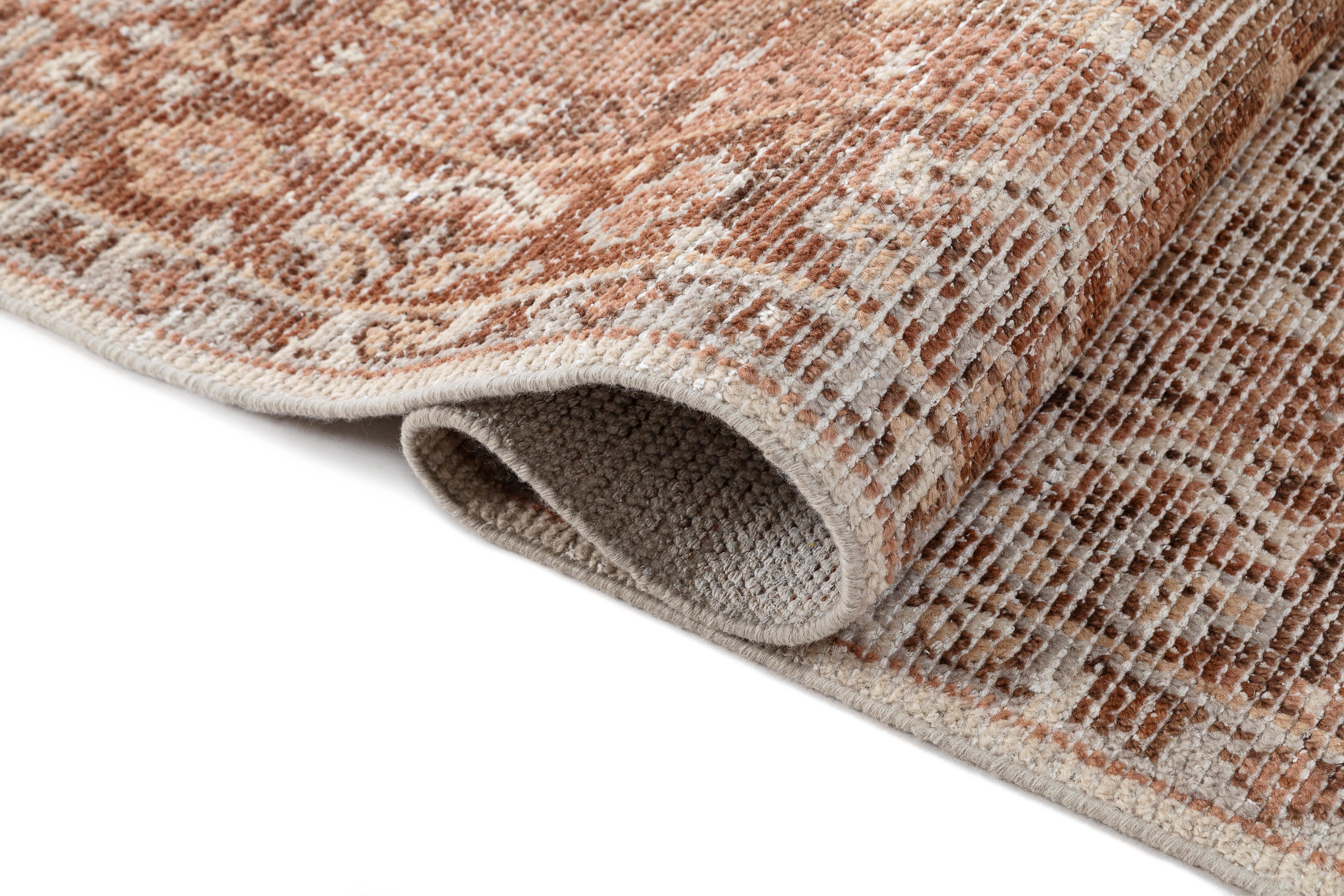 Terra by Obeetee Farzana 3' x 5' Area Rug, Wood/Cream, large