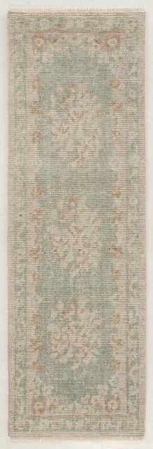 Terra by Obeetee Mercia 2'7" x 8' Runner Rug, Green/Beige