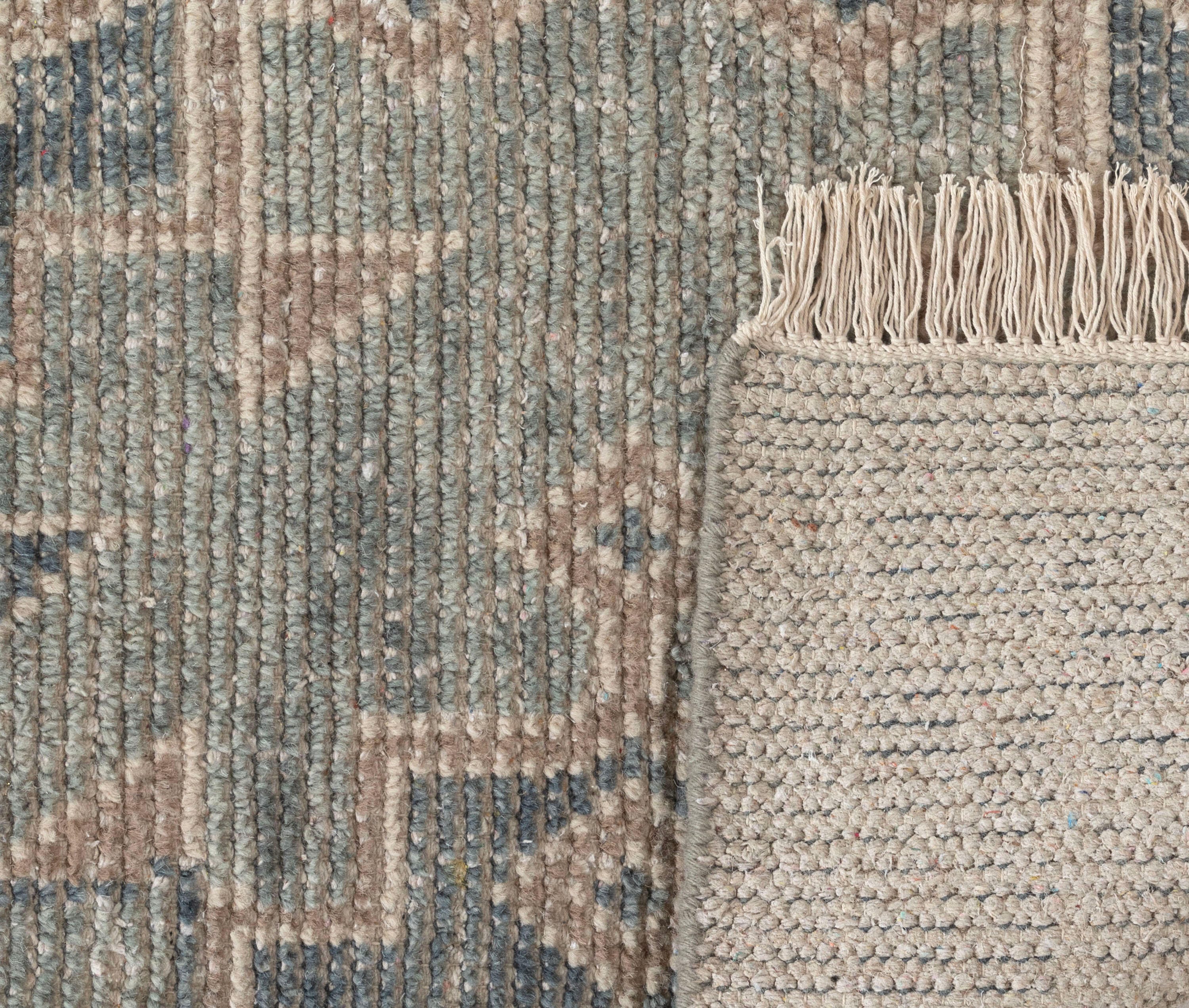 Terra by Obeetee Whitley 5'1" x 8' Area Rug, Blue/Tan, large