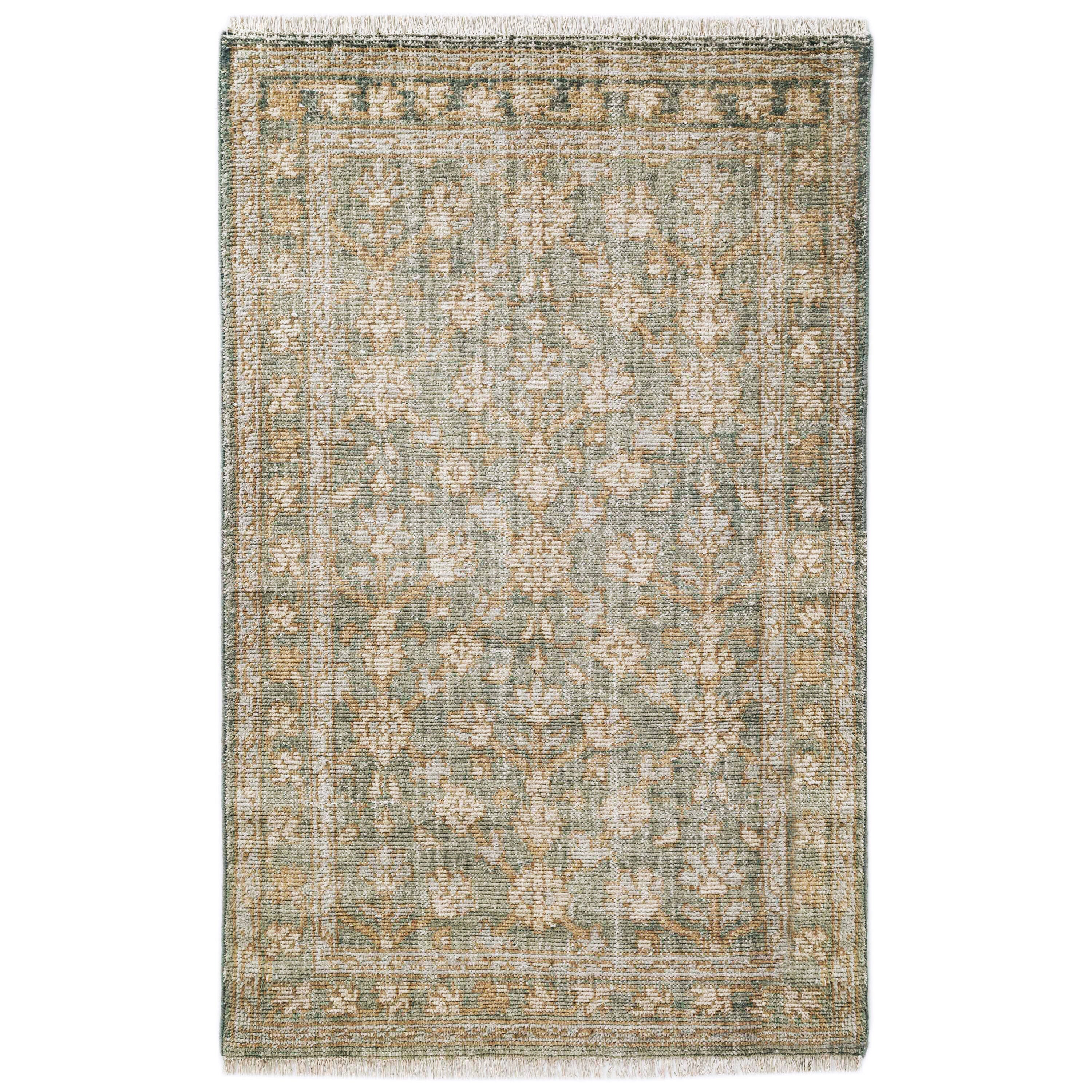 Terra by Obeetee Moscow 5'1" x 8' Area Rug, Blue/Beige, large