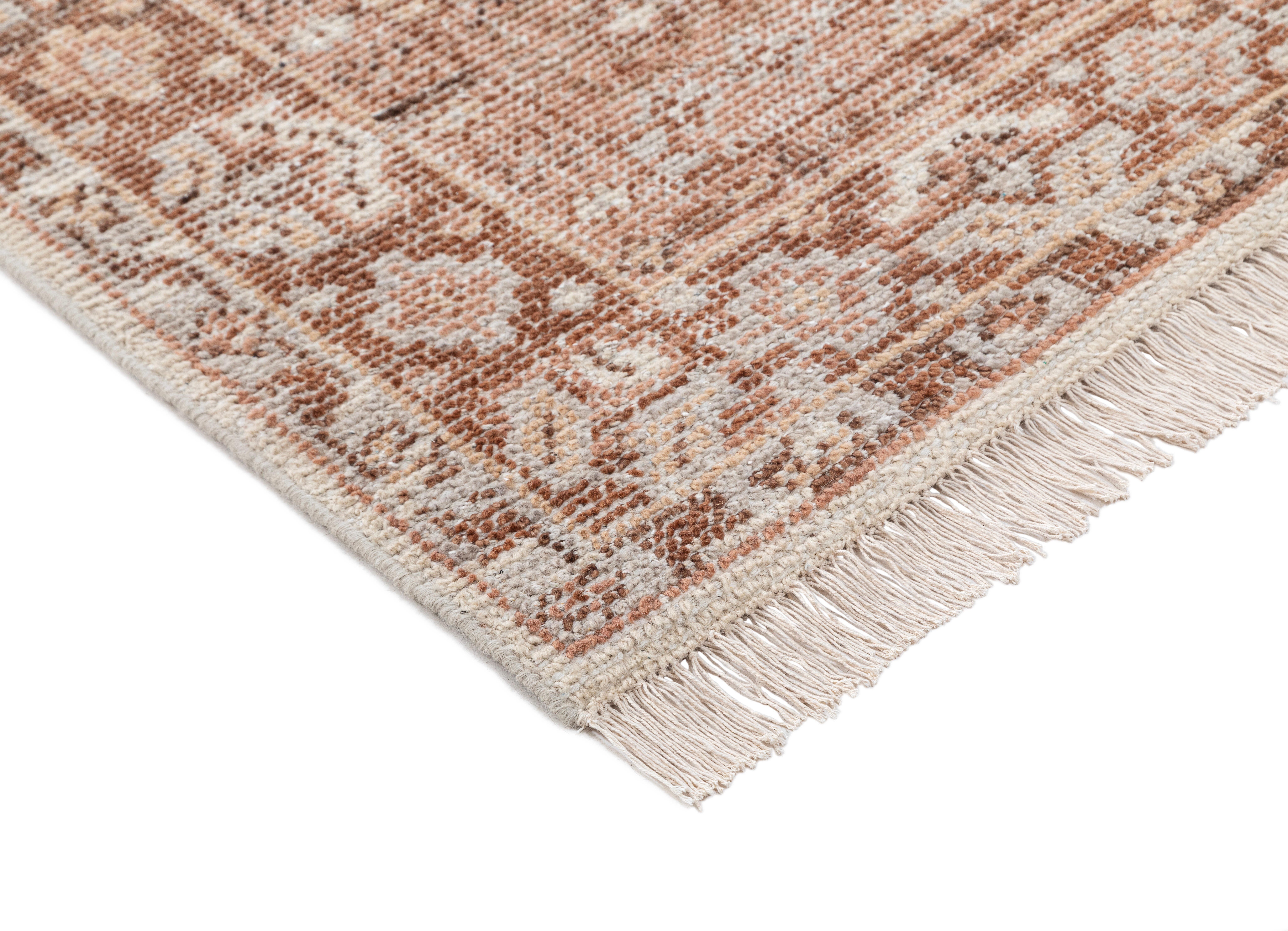 Terra by Obeetee Farzana 5' x 8' Area Rug, Wood/Cream, large