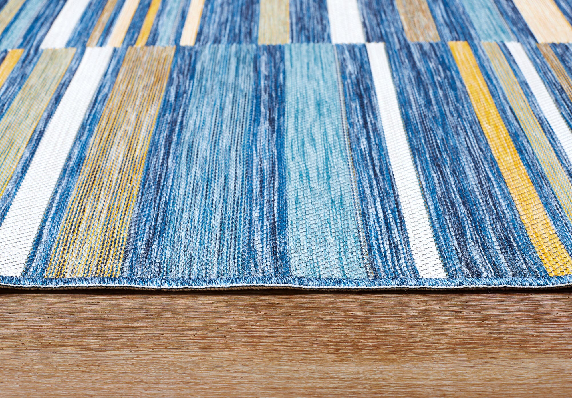 Terra by Obeetee Lines 2' x 7'6" Runner Rug, Multi, large