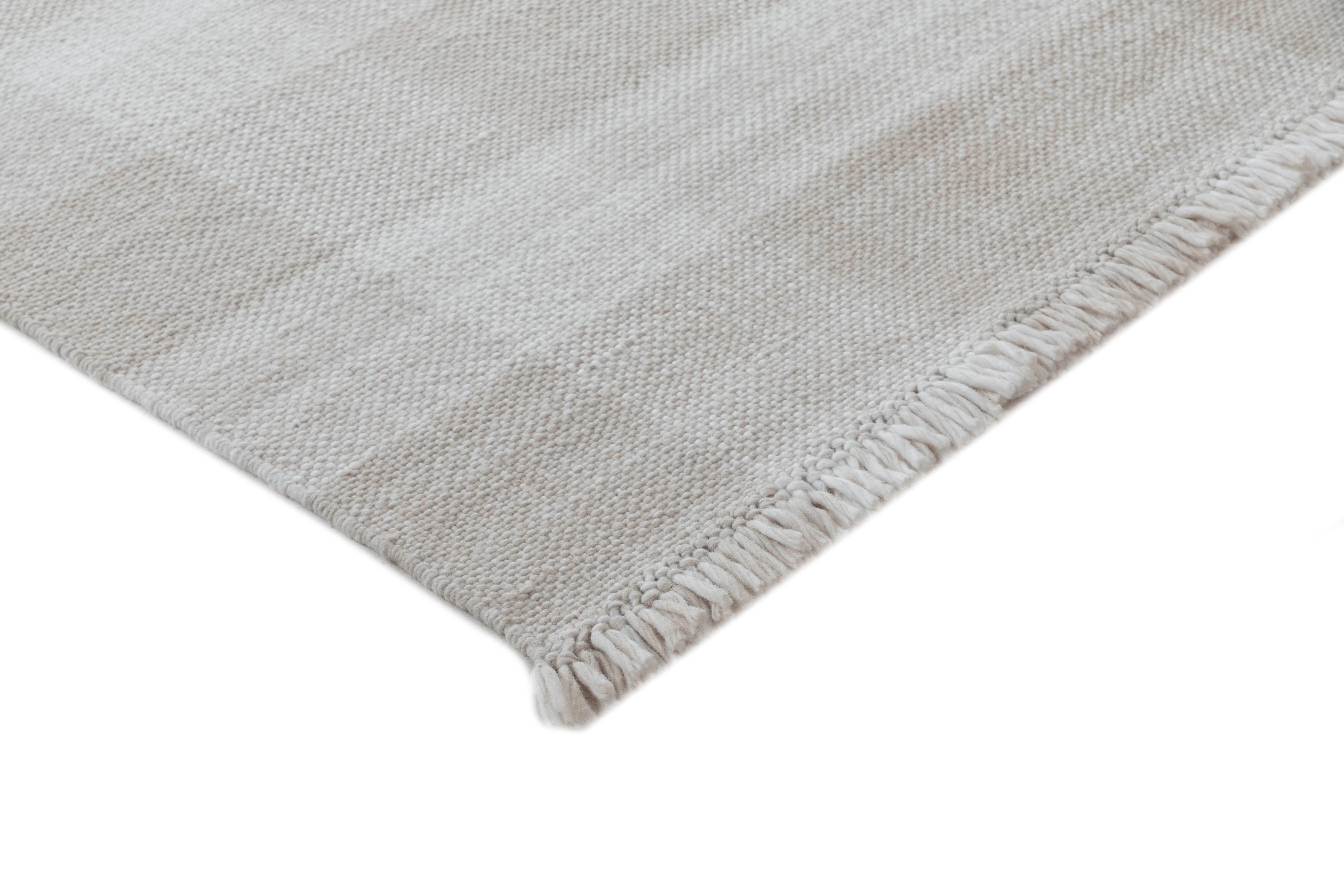 Terra by Obeetee Gingham 2'3" x 8' Runner Rug, Neutral/Off White, large