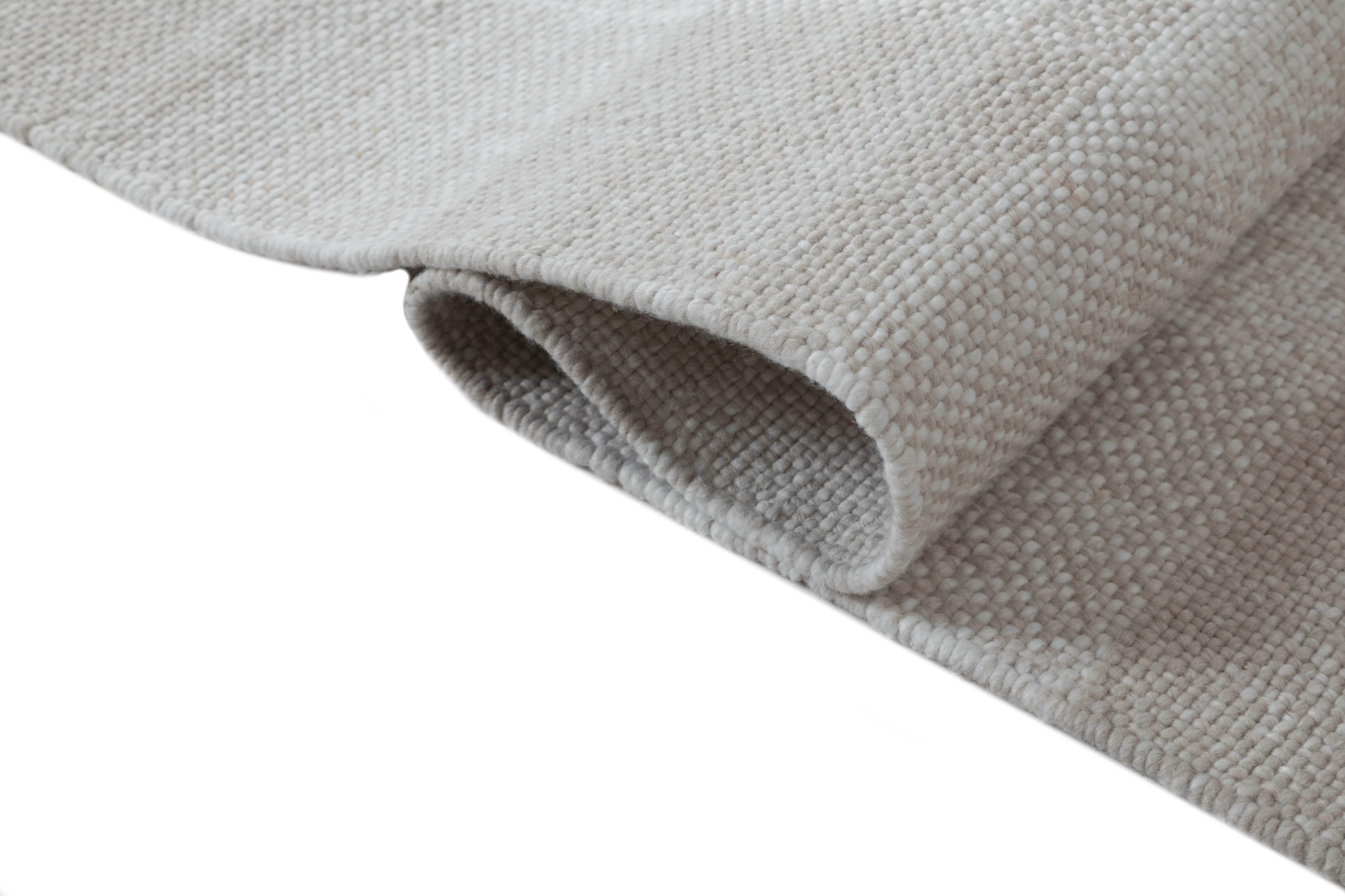 Terra by Obeetee Gingham 2'3" x 8' Runner Rug, Neutral/Off White, large