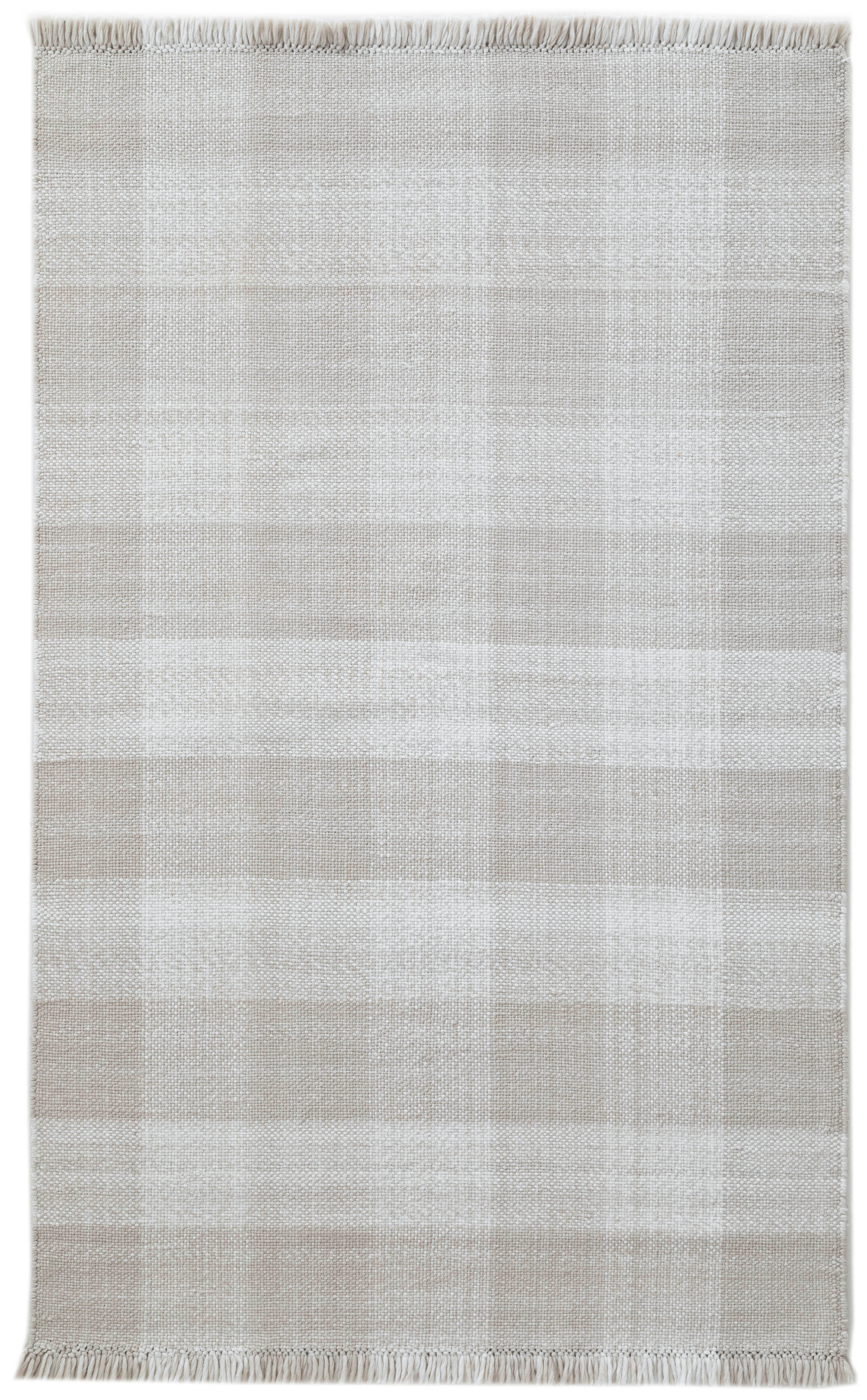 Terra by Obeetee Gingham 8'11" x 11'9" Area Rug, Neutral/Off White, large