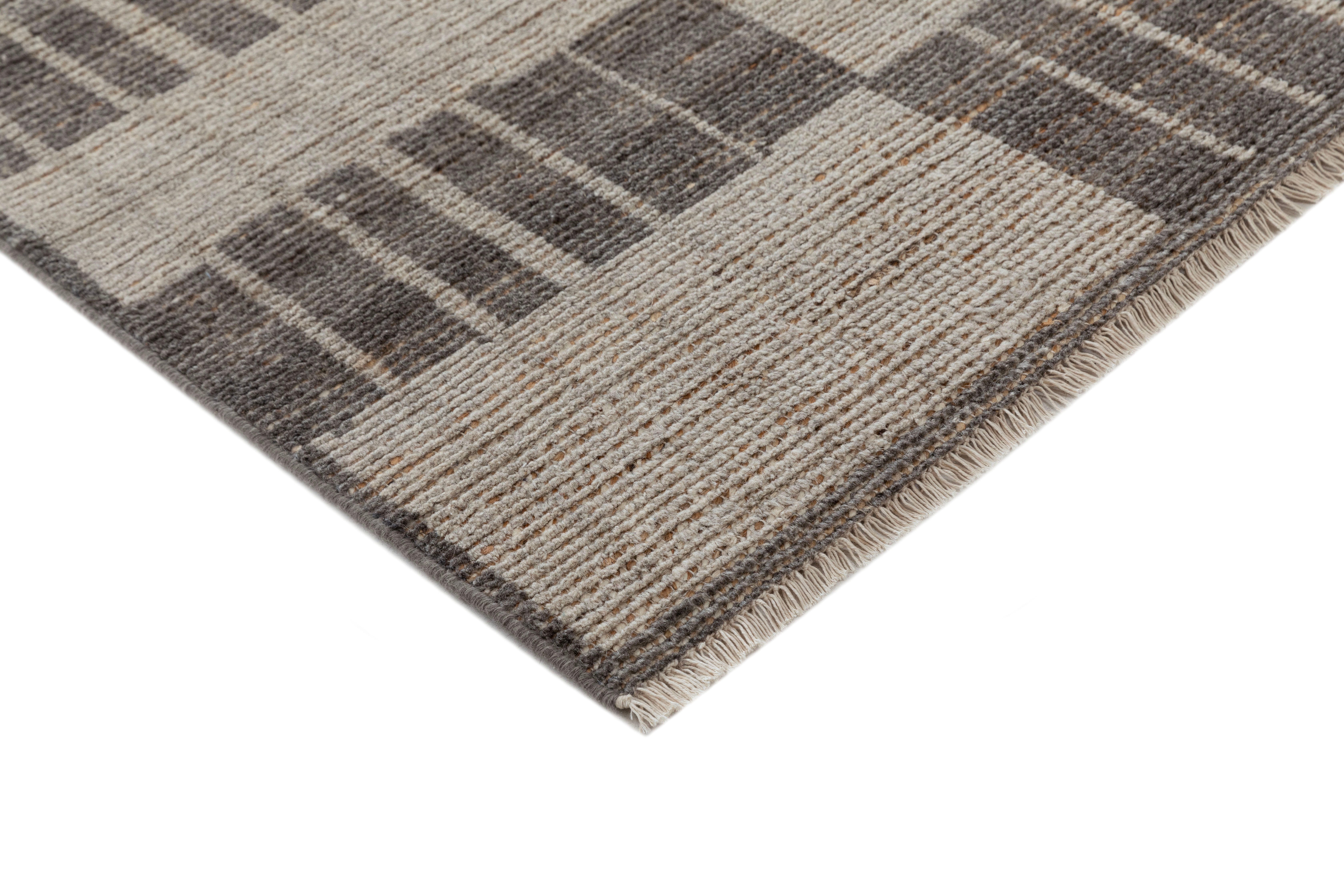 Terra by Obeetee Melani 7'10" x 9'9" Area Rug, Brown/Gray, large