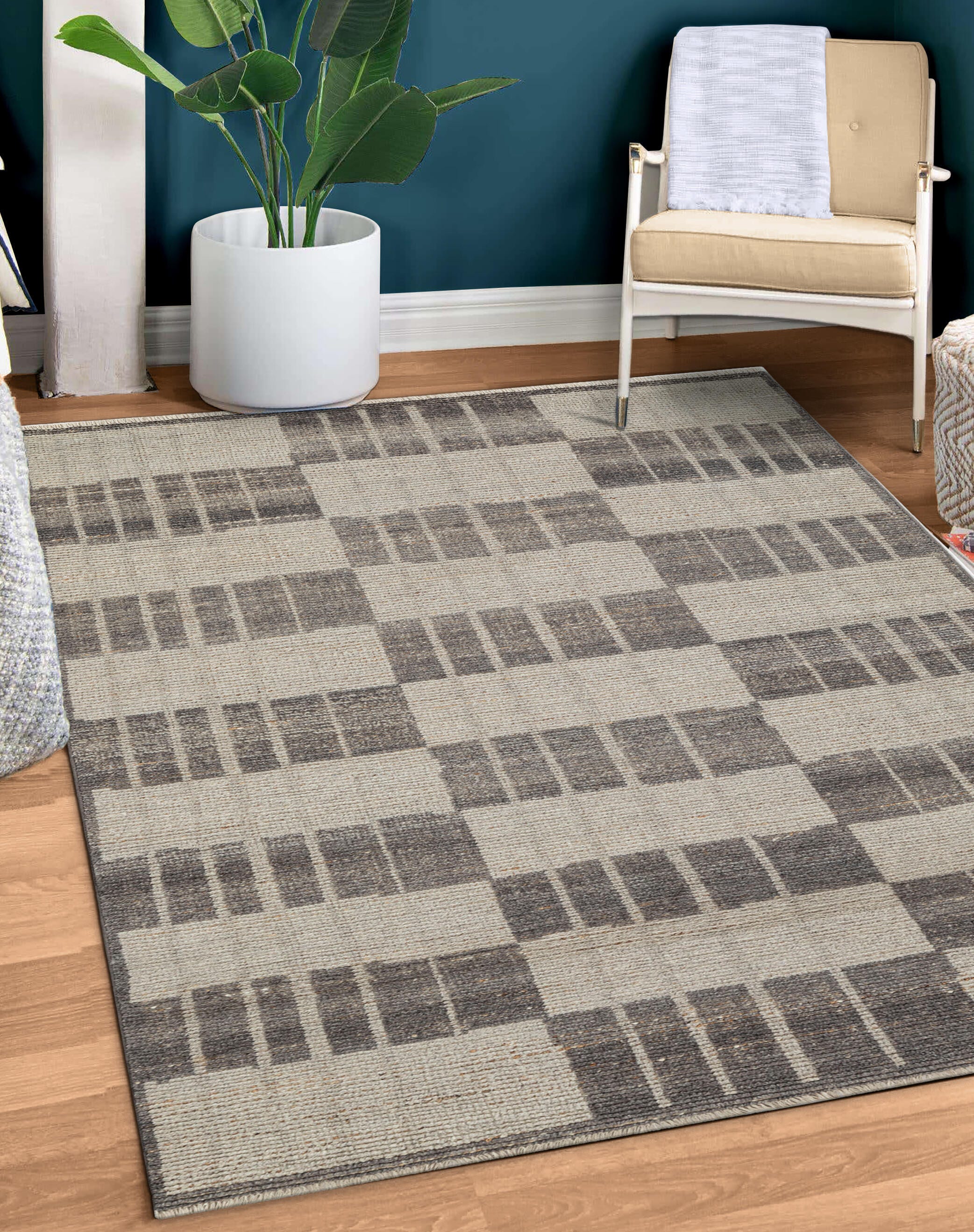 Terra by Obeetee Melani 6' x 9' Area Rug, Brown/Gray, rollover