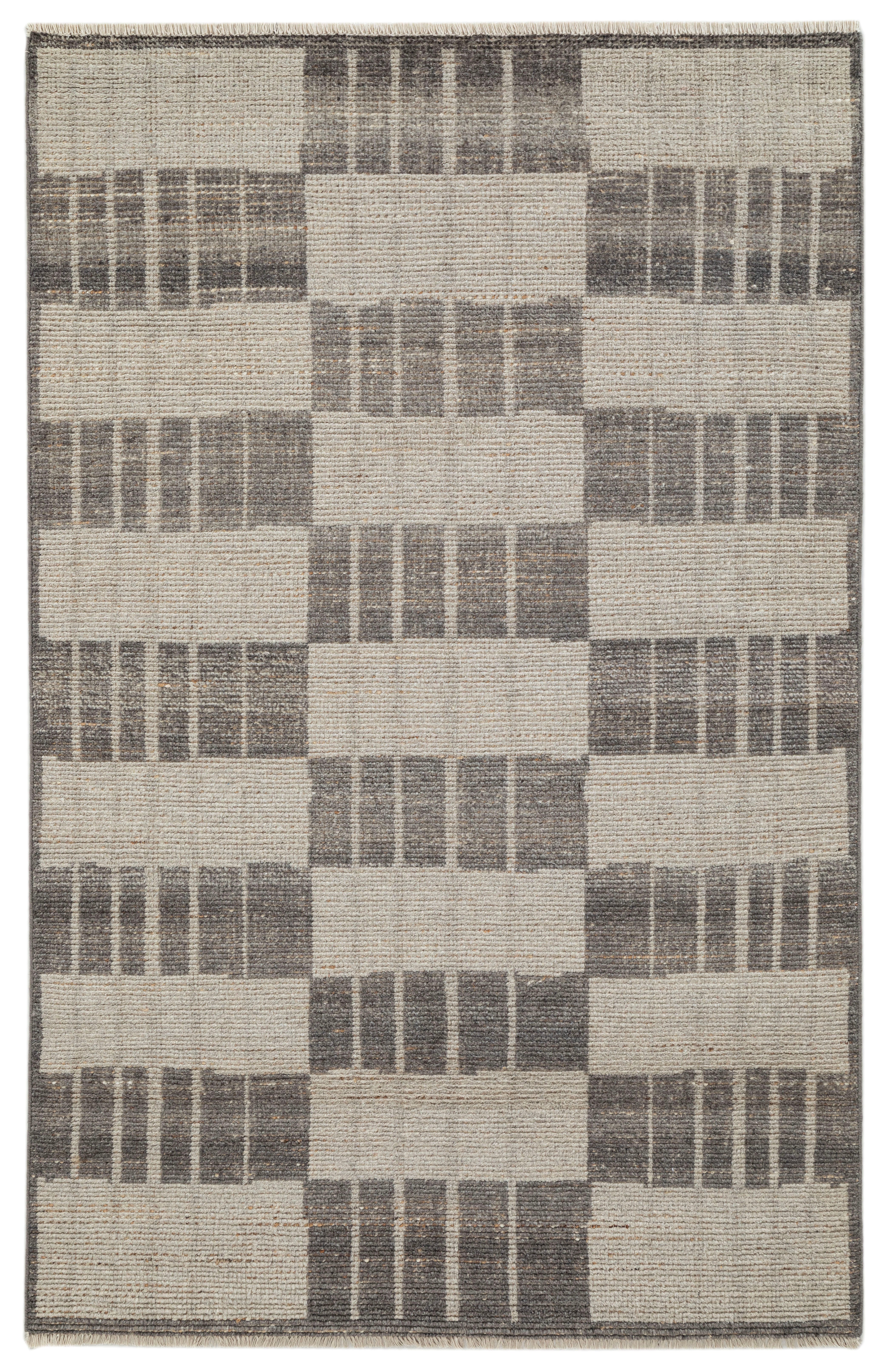 Terra by Obeetee Melani 6' x 9' Area Rug, Brown/Gray, large