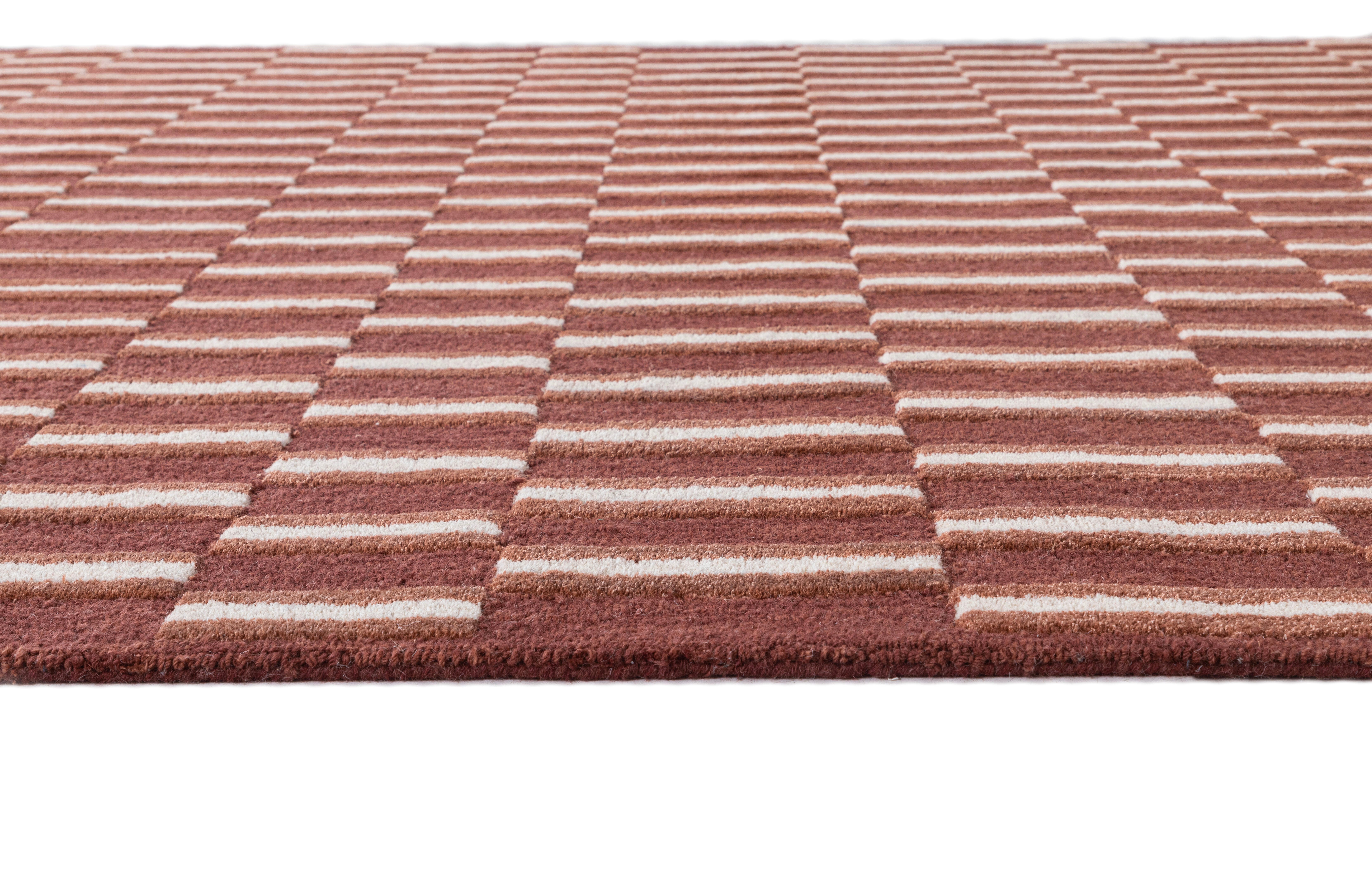 Terra by Obeetee Willa 7'9" x 9'9" Area Rug, Rust/Tan, large