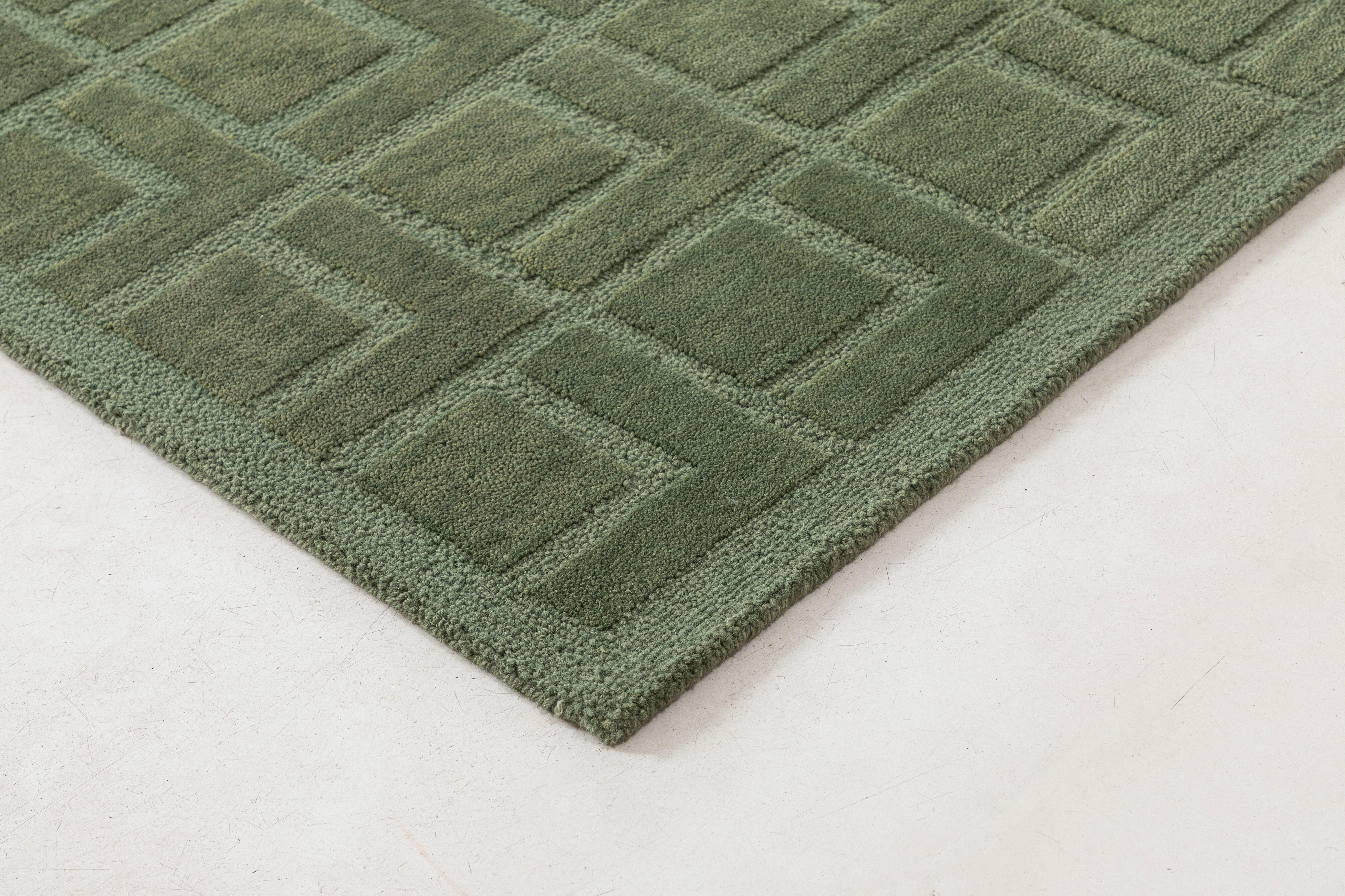 Terra by Obeetee Verde 3'1" x 5' Area Rug, Green, large