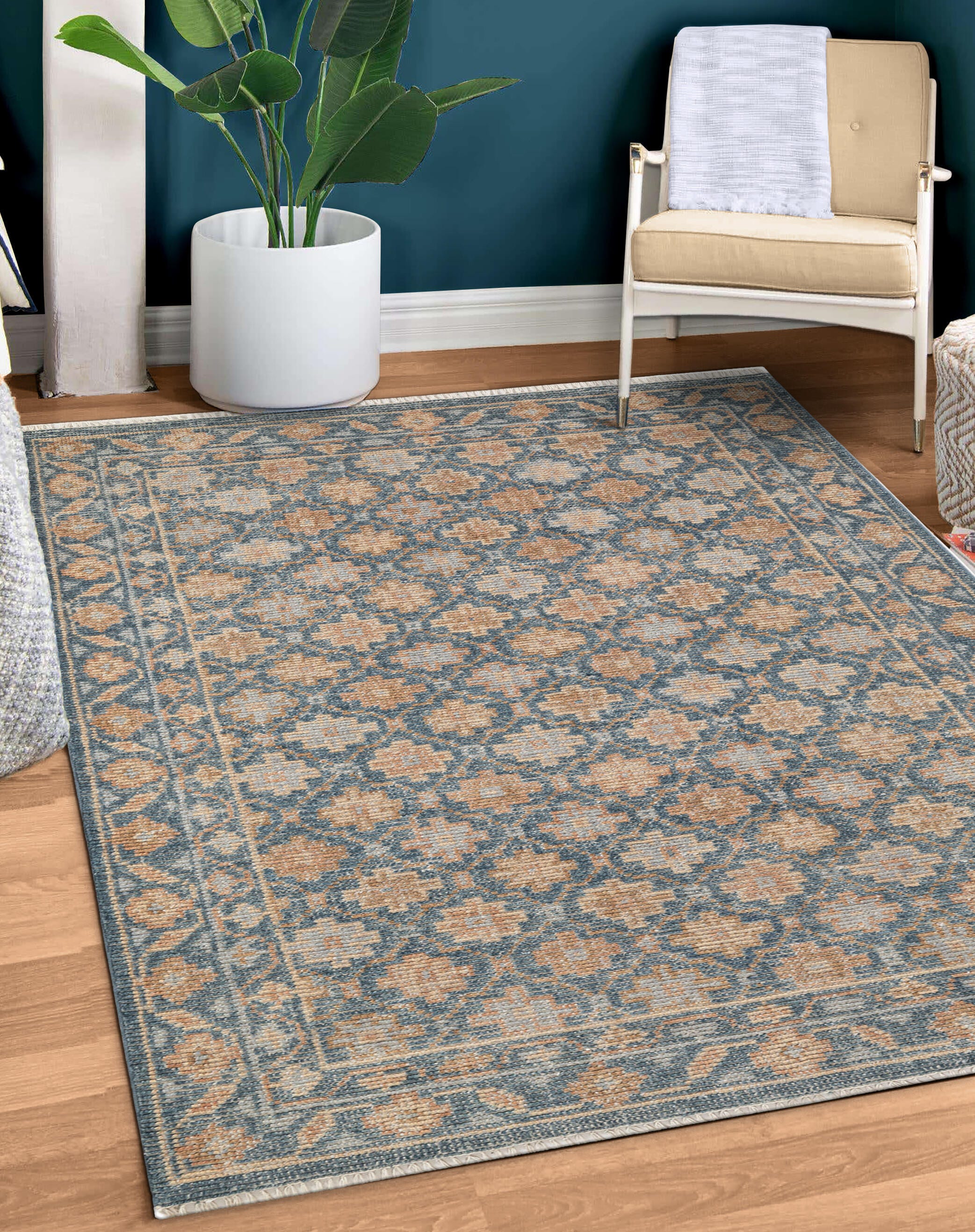 Terra by Obeetee Zohra 2'6" x 8' Runner Rug, Blue/Multi, rollover