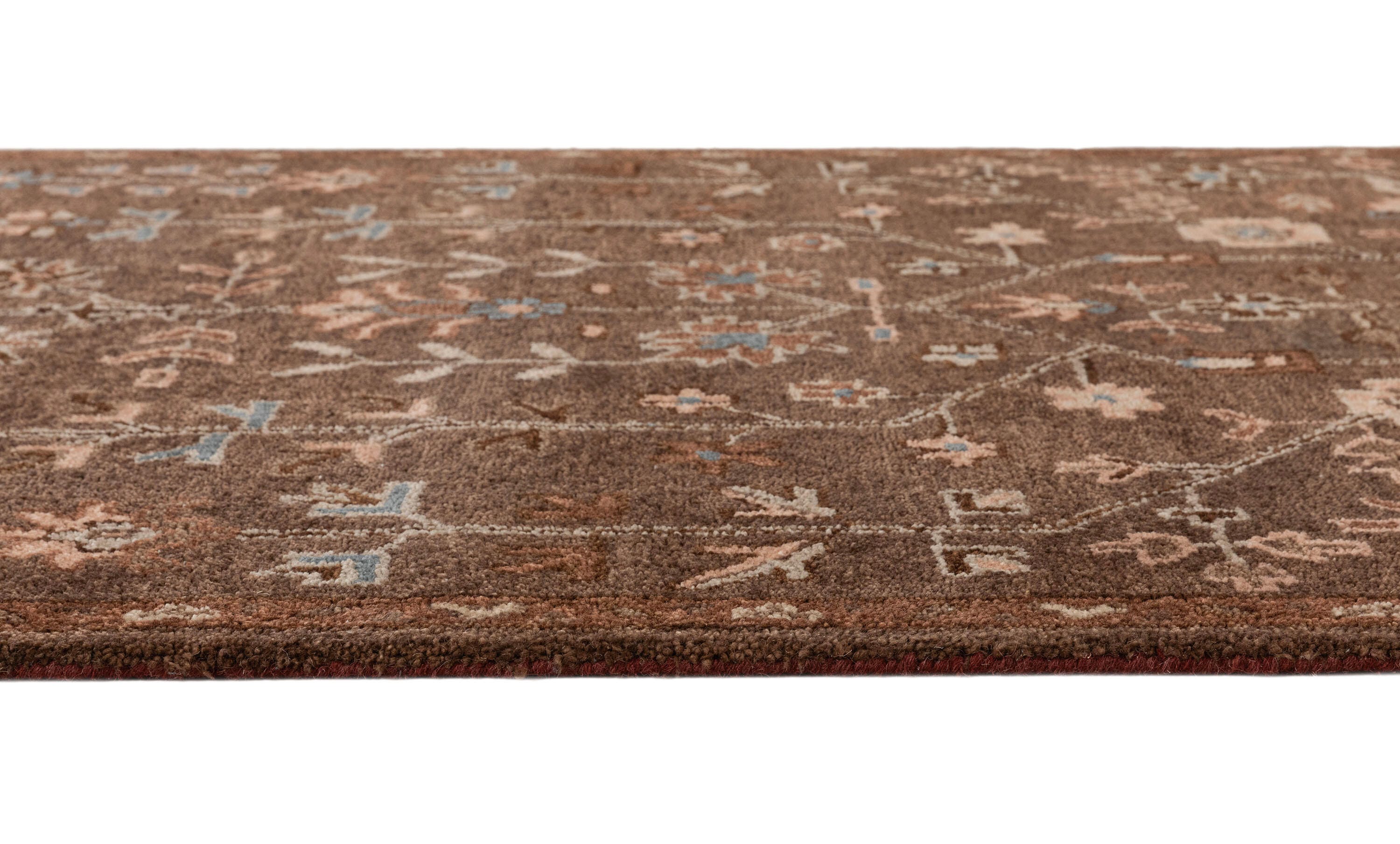 Terra by Obeetee Siba 7'9" x 9'9" Area Rug, Brown, large
