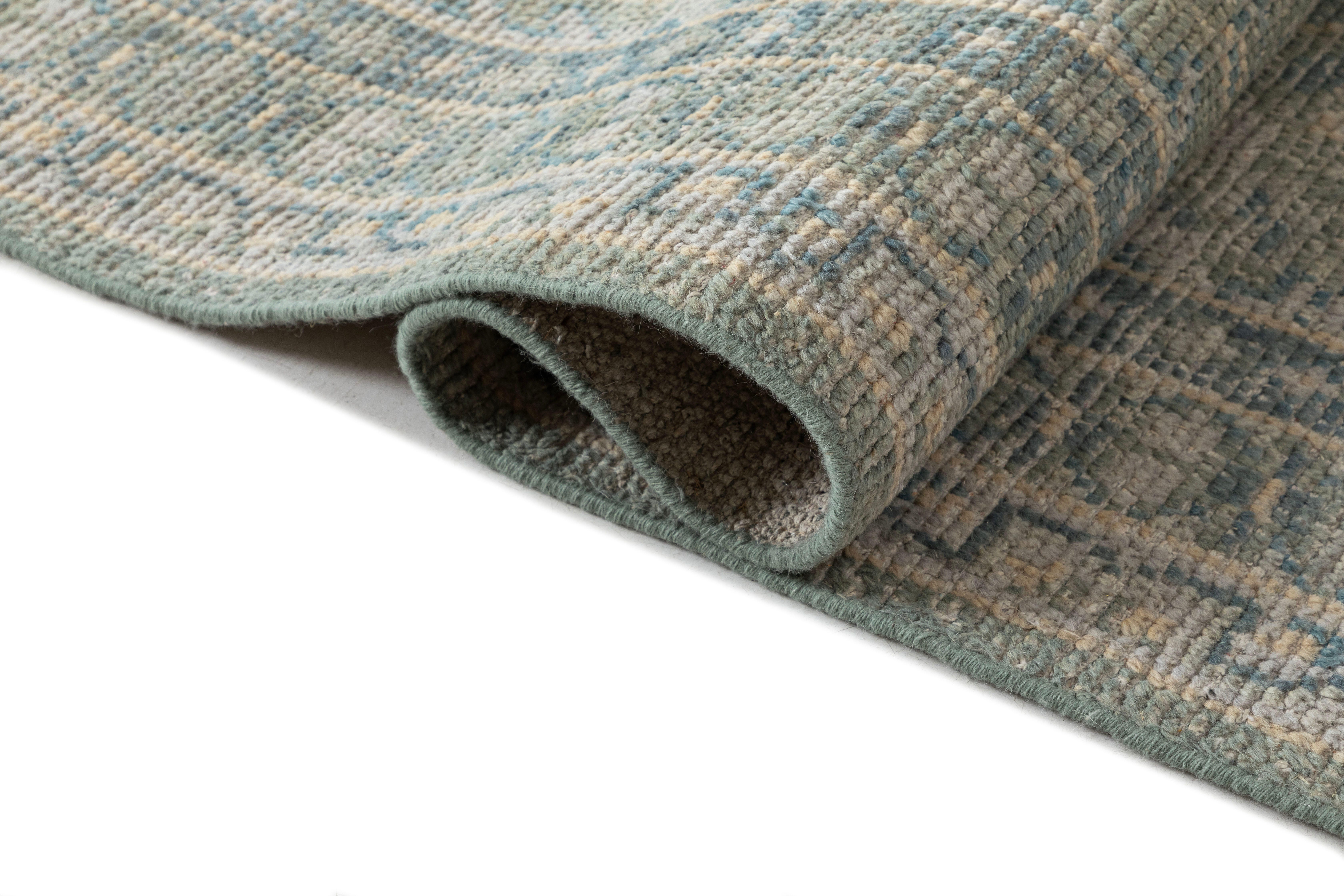 Terra by Obeetee Zuri 2'6" x 8' Runner Rug, Green/Multi, large