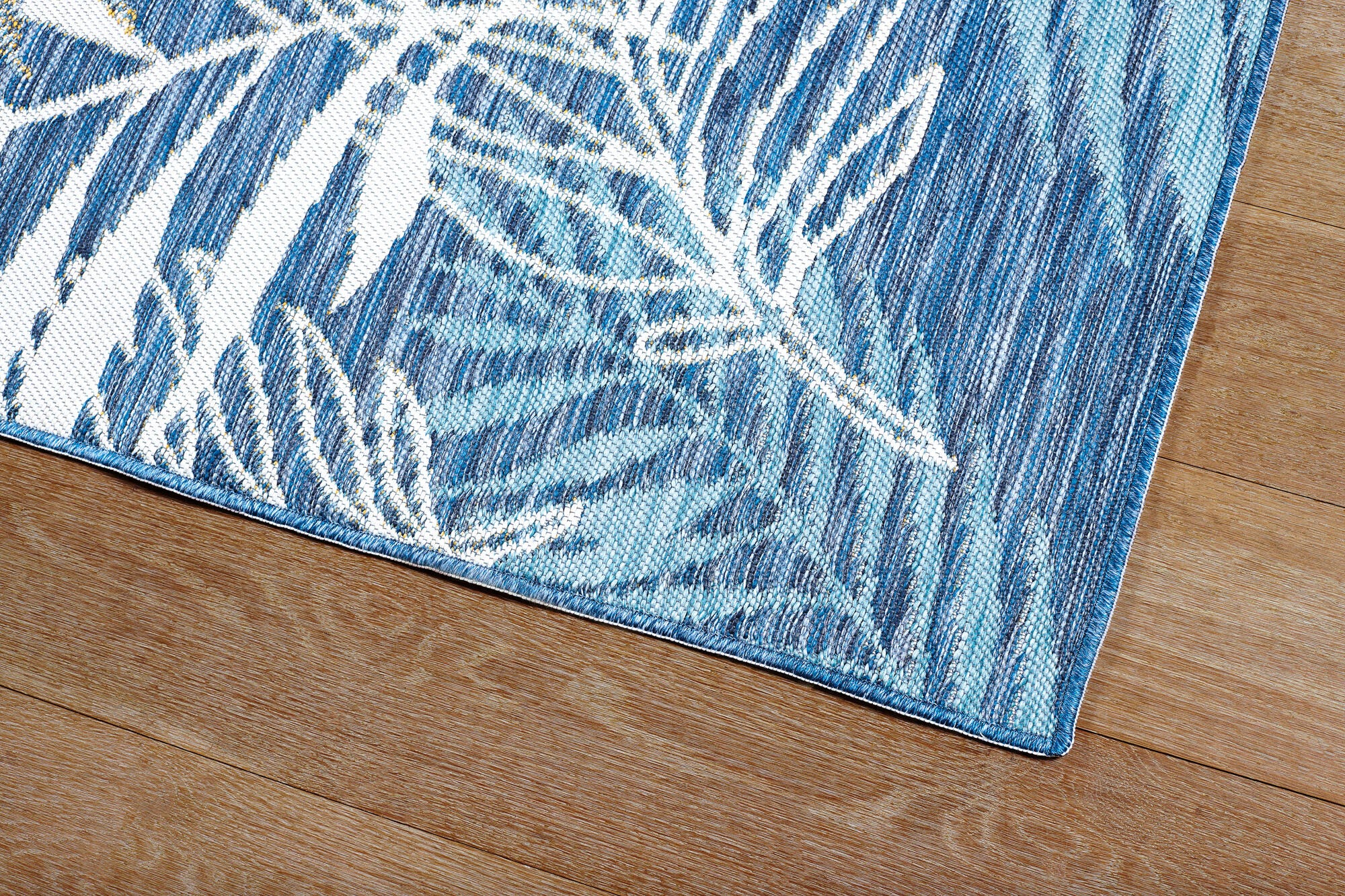 Terra by Obeetee Vines 5'3" x 7'3" Area Rug, Blue, large