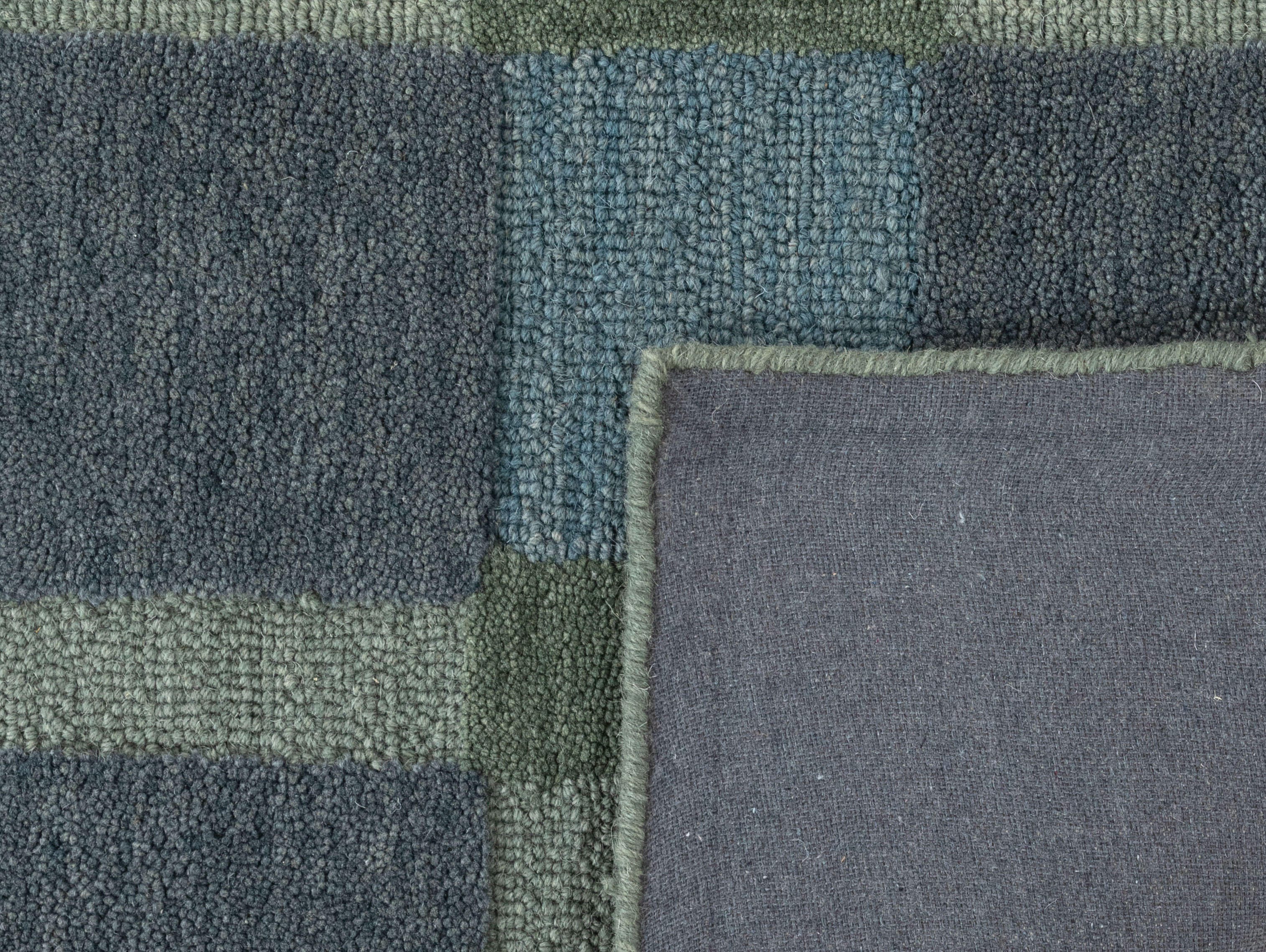 Terra by Obeetee Gemo 3'1" x 5' Area Rug, Green/Blue, large