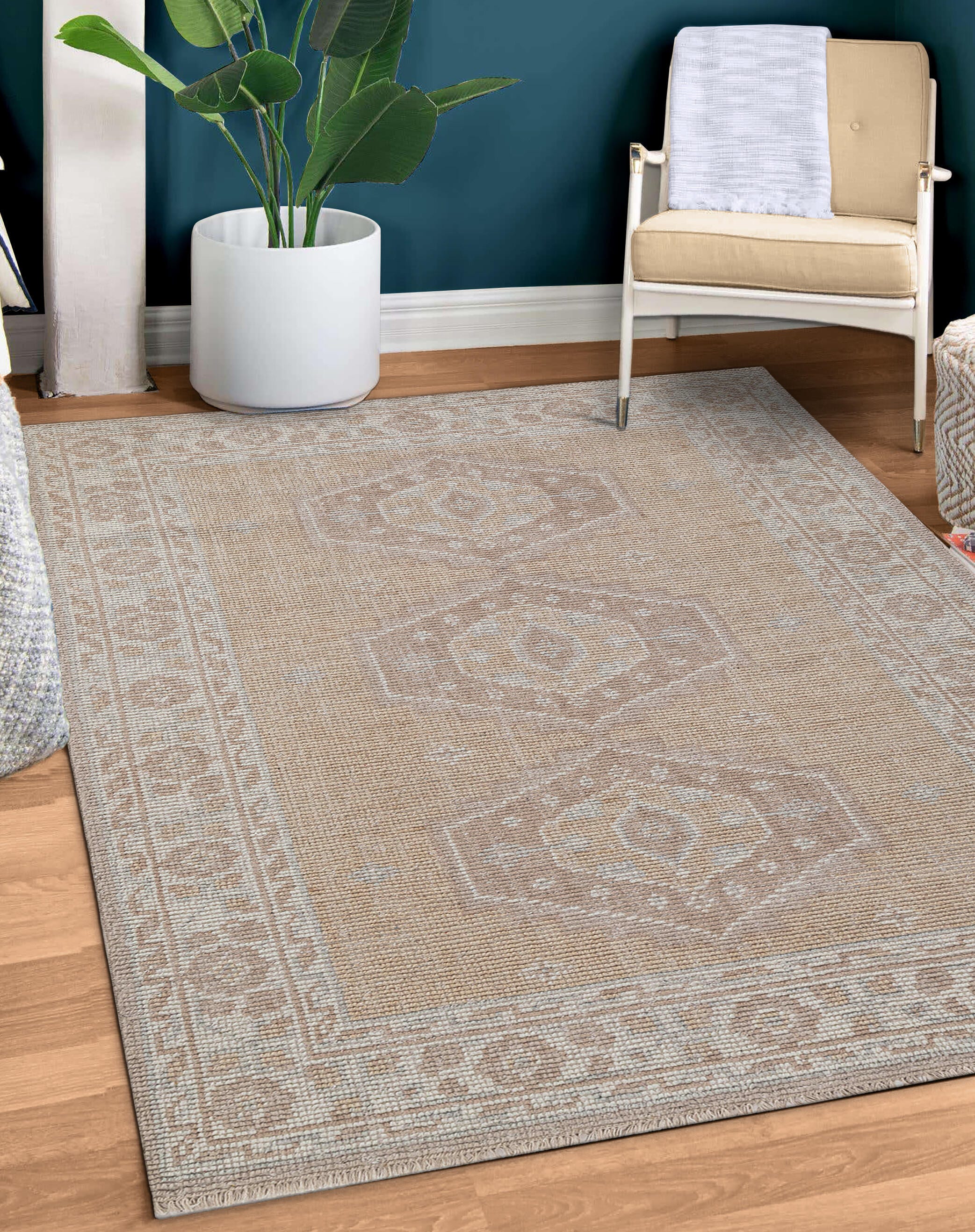 Terra by Obeetee Paloma 2'1" x 3' Area Rug, Gold/Brown, rollover