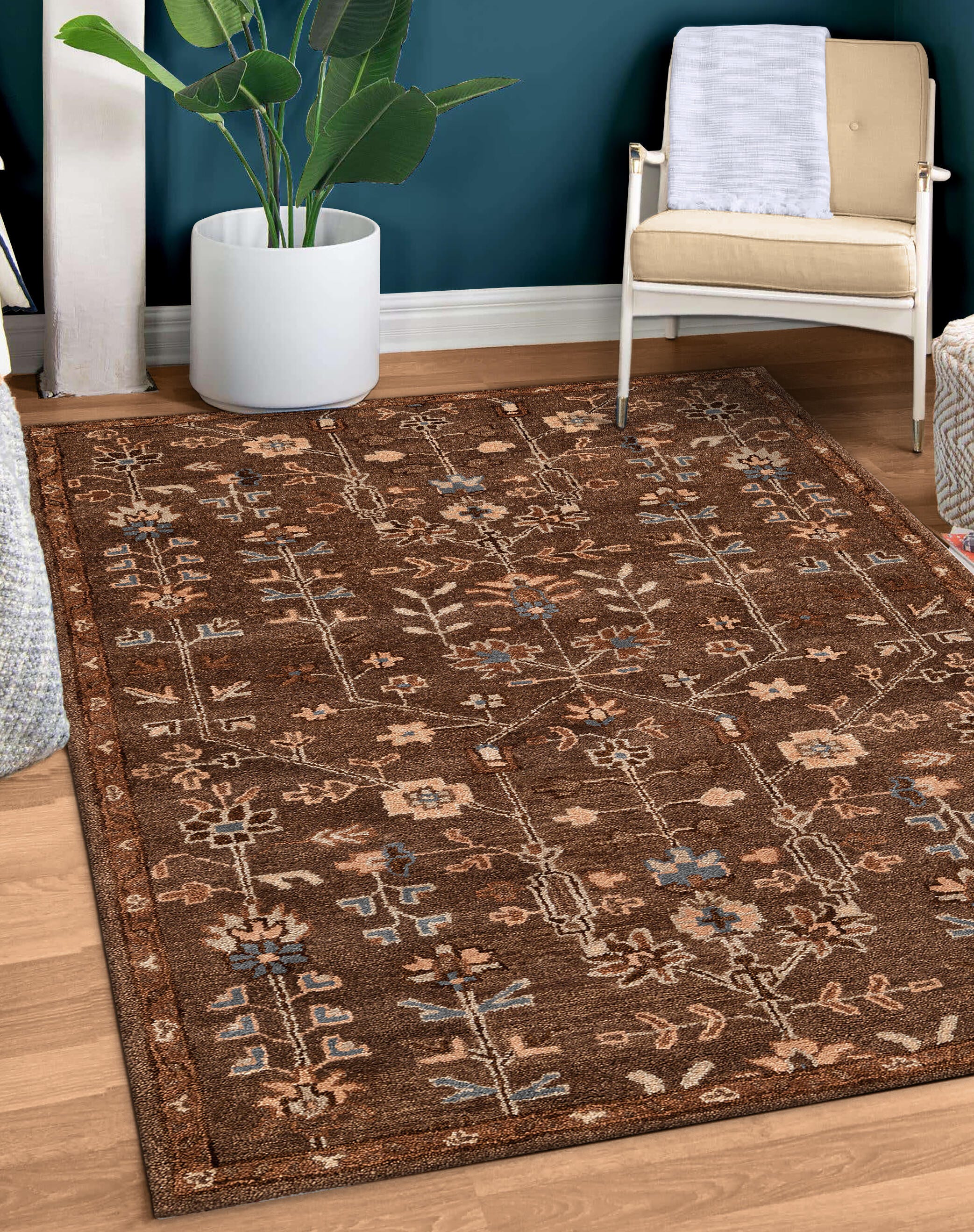 Terra by Obeetee Siba 2'6" x 8' Runner Rug, Brown, rollover