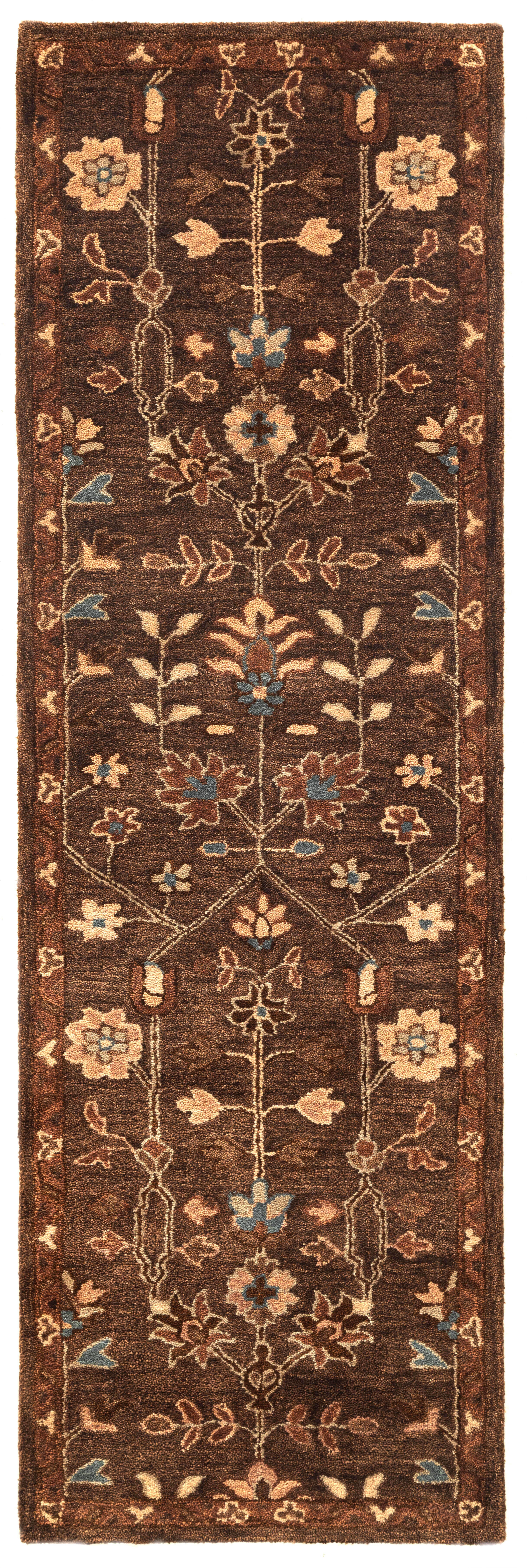 Terra by Obeetee Siba 2'6" x 8' Runner Rug, Brown, large