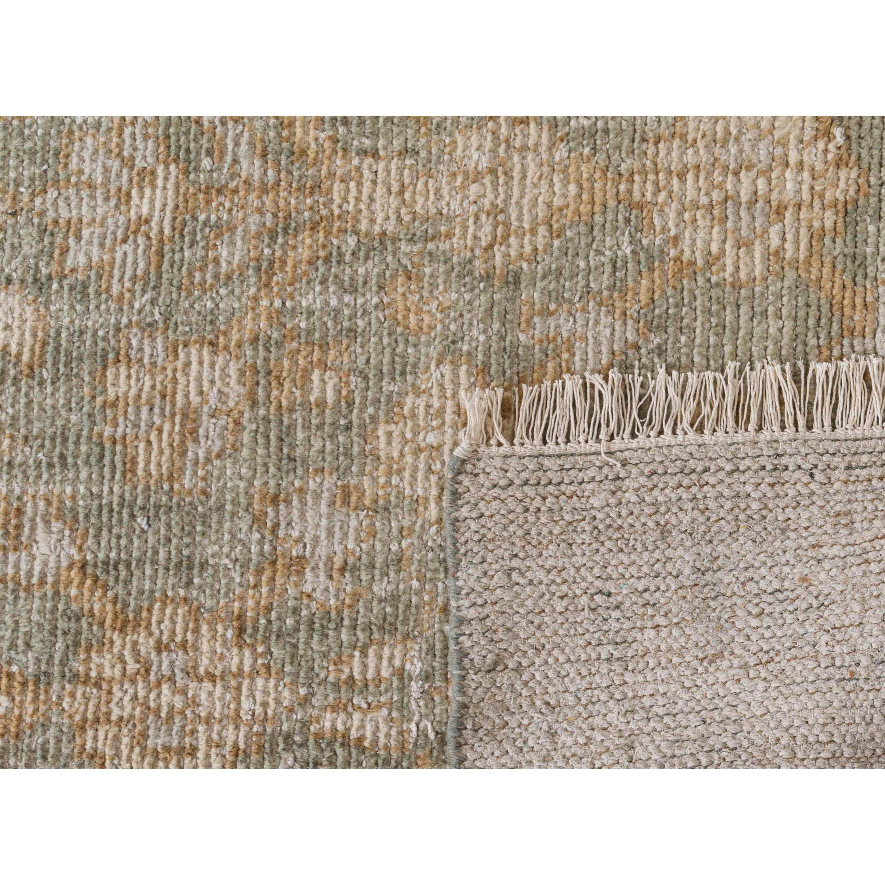 Terra by Obeetee Moscow 2'6" x 8' Runner Rug, Blue/Beige, large