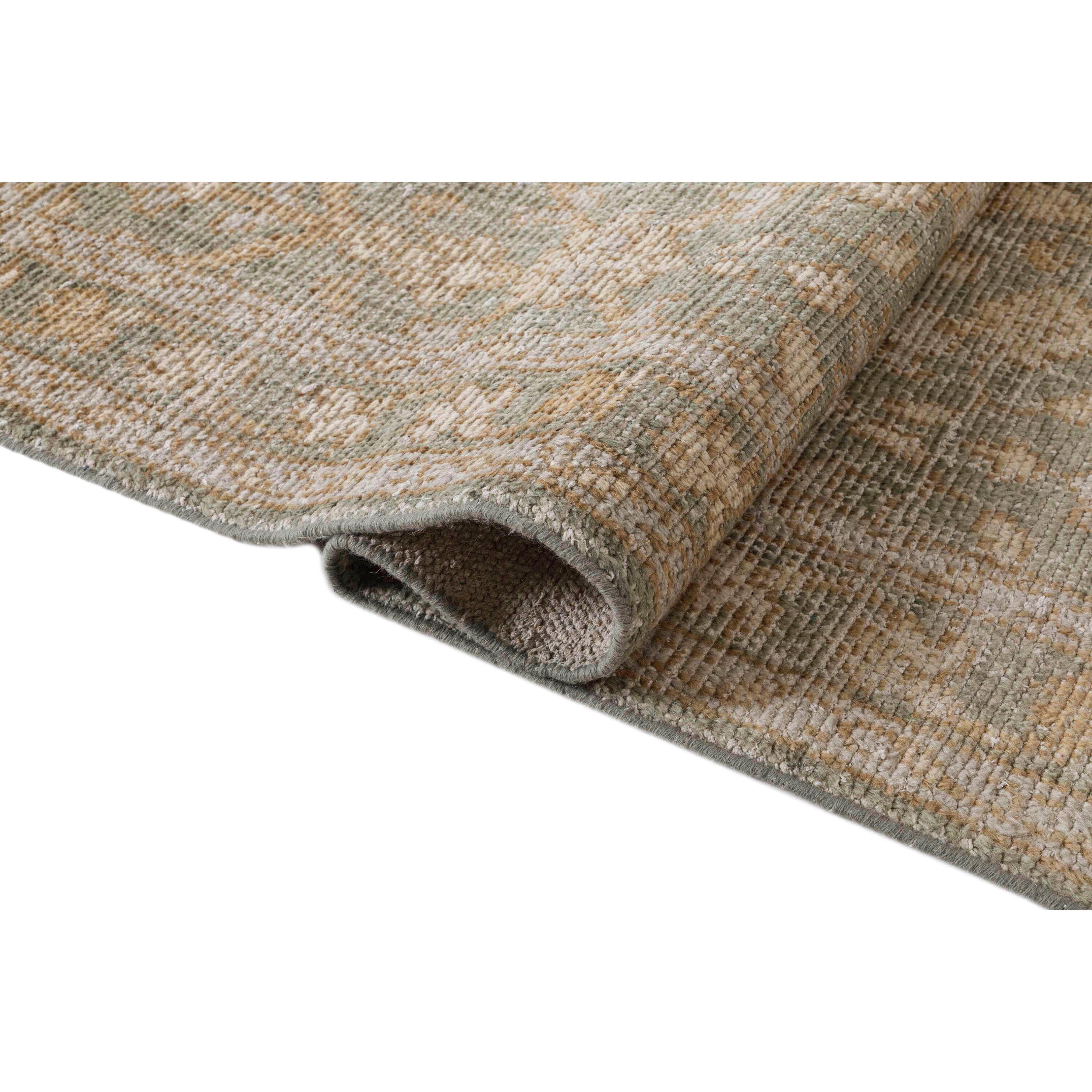 Terra by Obeetee Moscow 2'6" x 8' Runner Rug, Blue/Beige, large