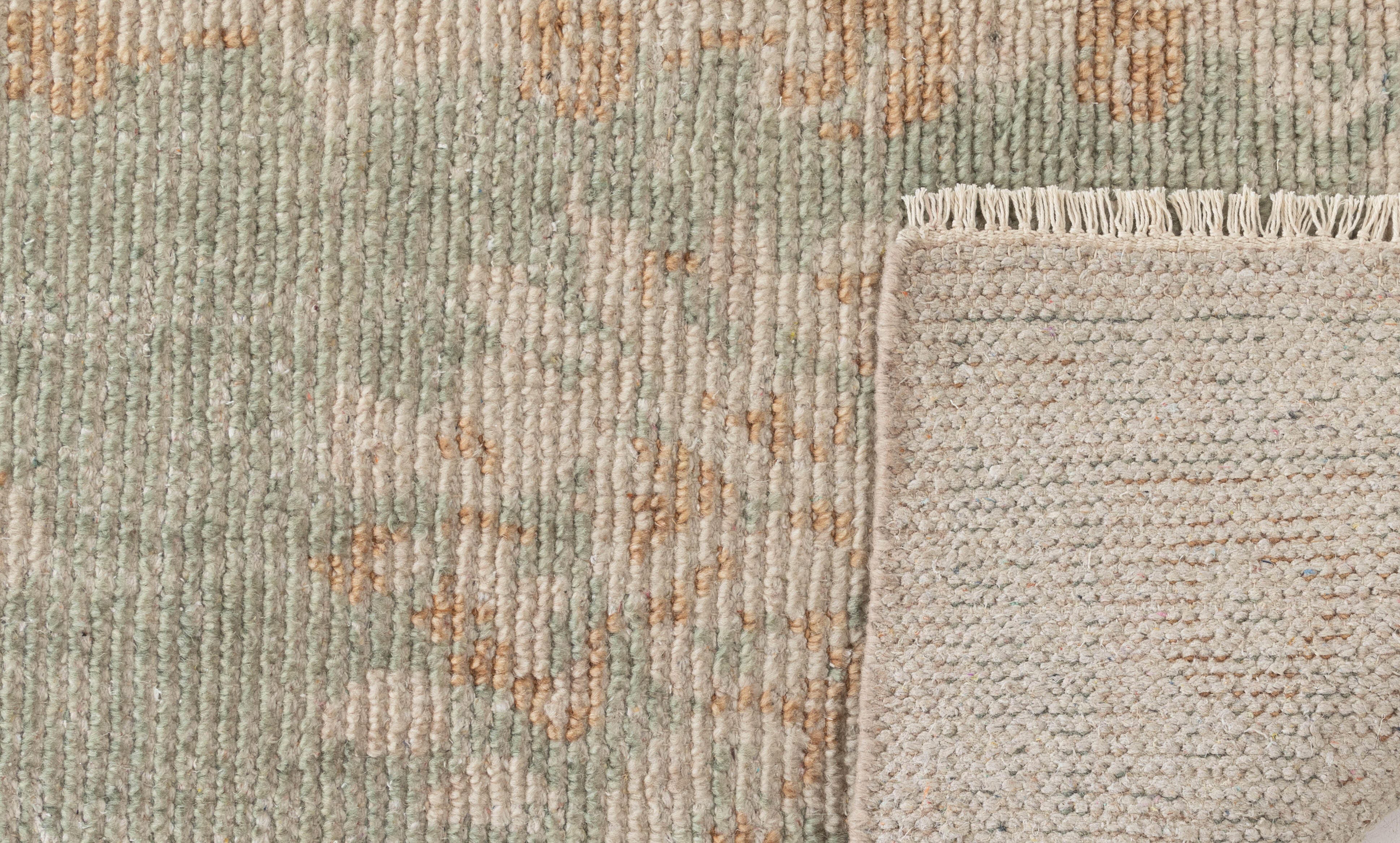 Terra by Obeetee Mercia 5'1" x 8' Area Rug, Green/Beige, large
