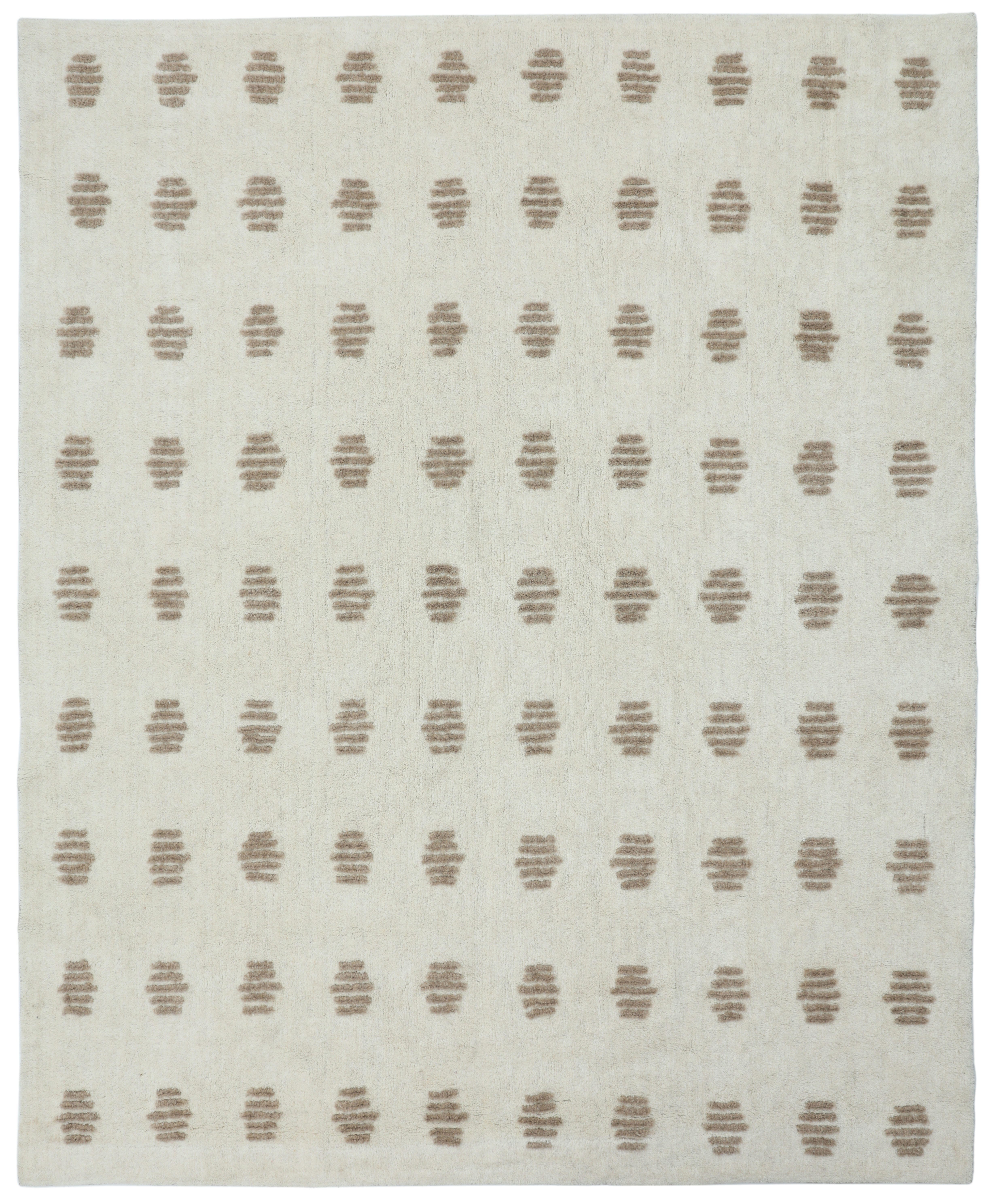 Terra by Obeetee Palette 7'8" x 9'6" Area Rug, Ivory/Brown, large
