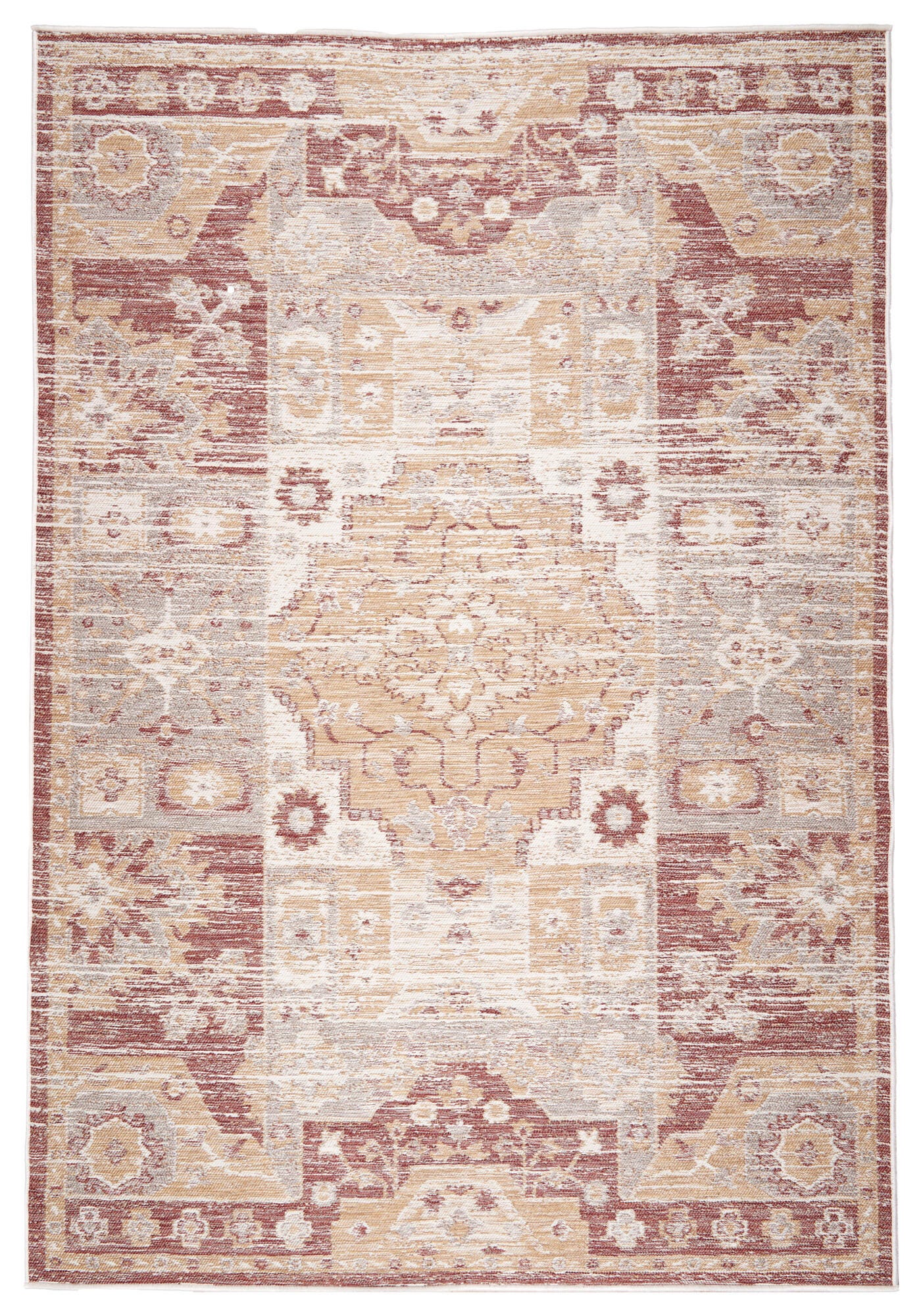 Terra by Obeetee Medallion 7'11" x 9'10" Area Rug, Mocha/Tan, large