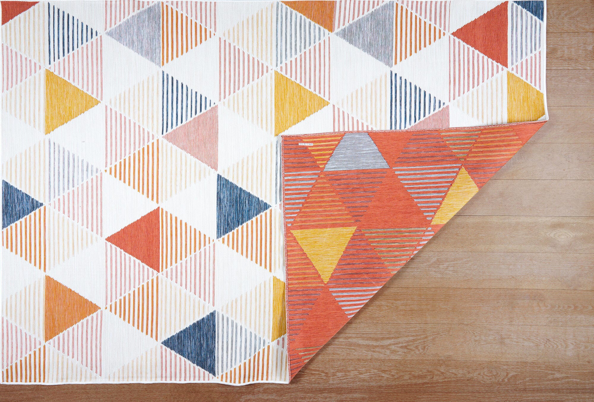Terra by Obeetee Triangles 7'11" x 9'10" Area Rug, Multi, large