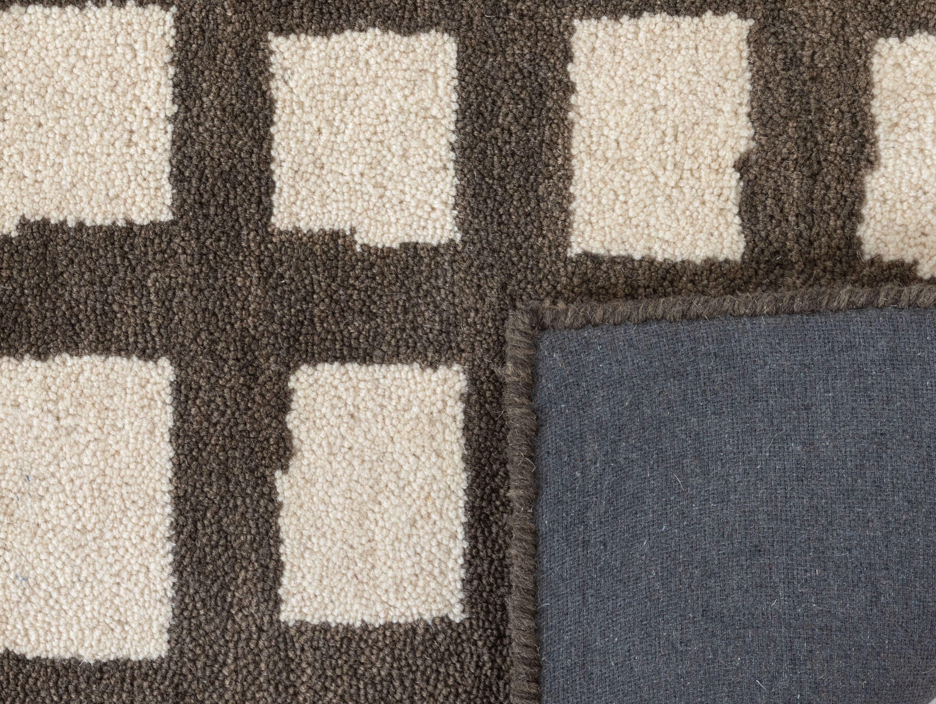 Terra by Obeetee Rudy 3'1" x 5' Area Rug, Charcoal/Beige, large