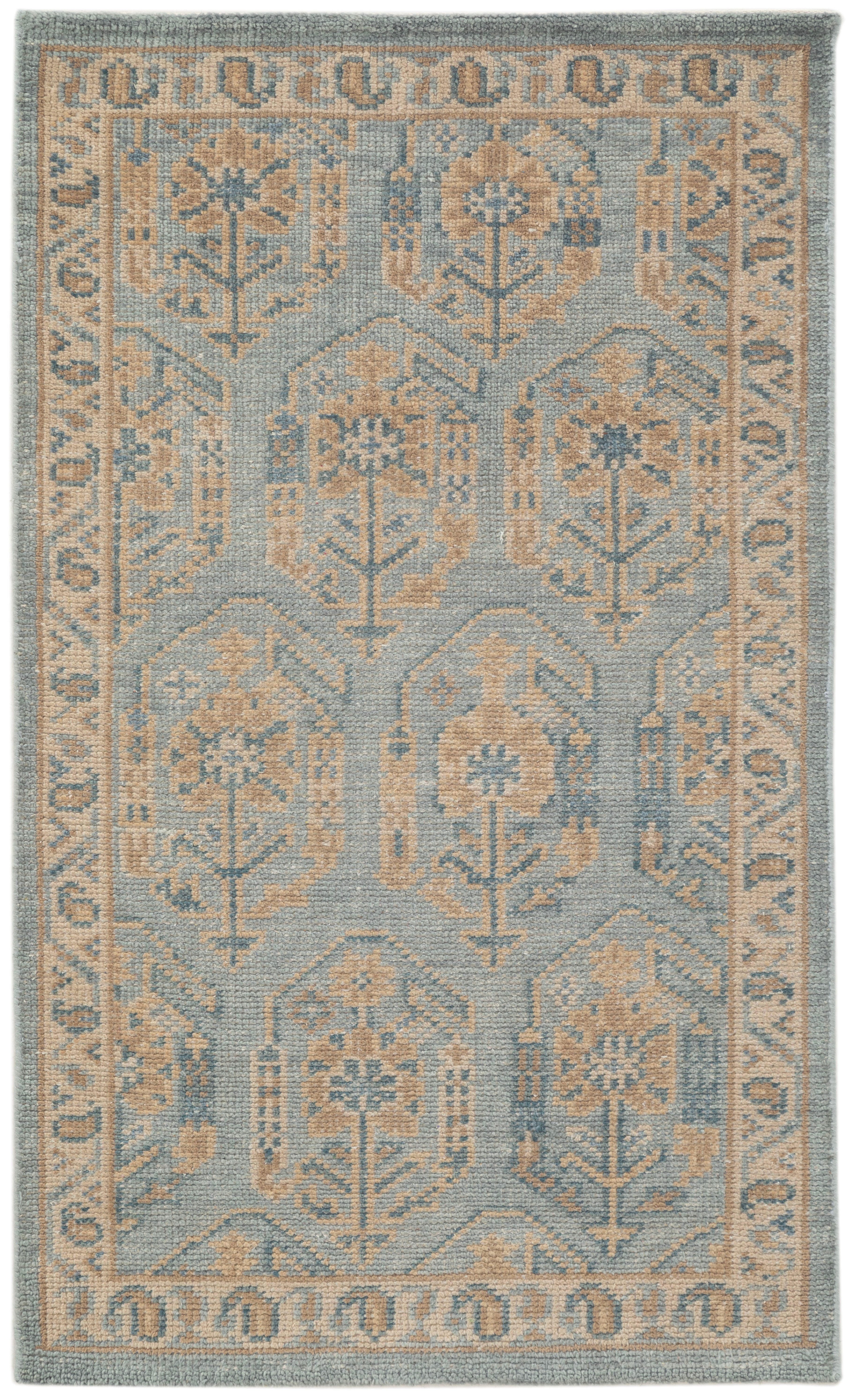 Terra by Obeetee Pesely 7'10" x 11'9" Area Rug, Blue/Tan, large