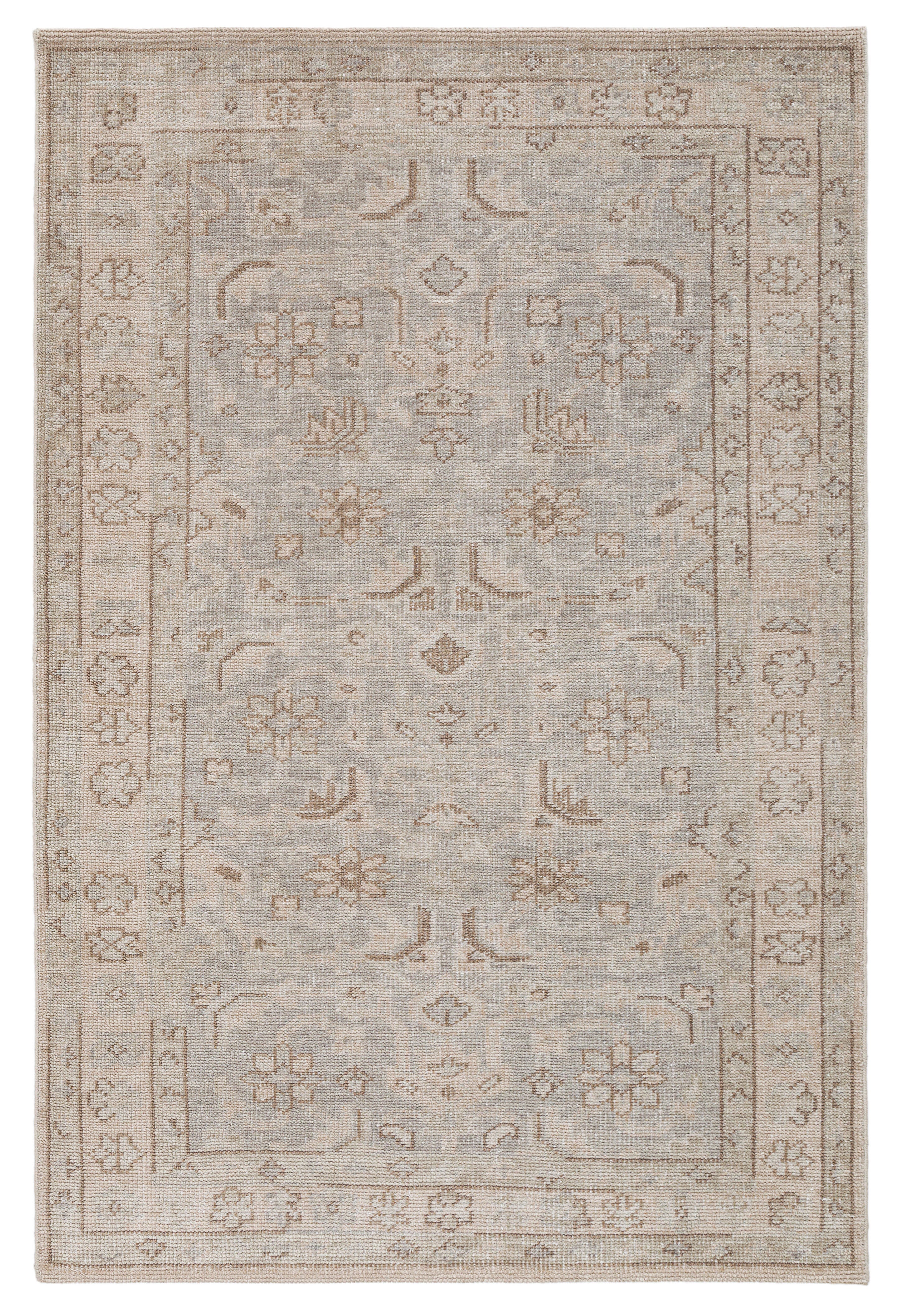 Terra by Obeetee Nima 3'1" x 5' Area Rug, Gray/Tan, large