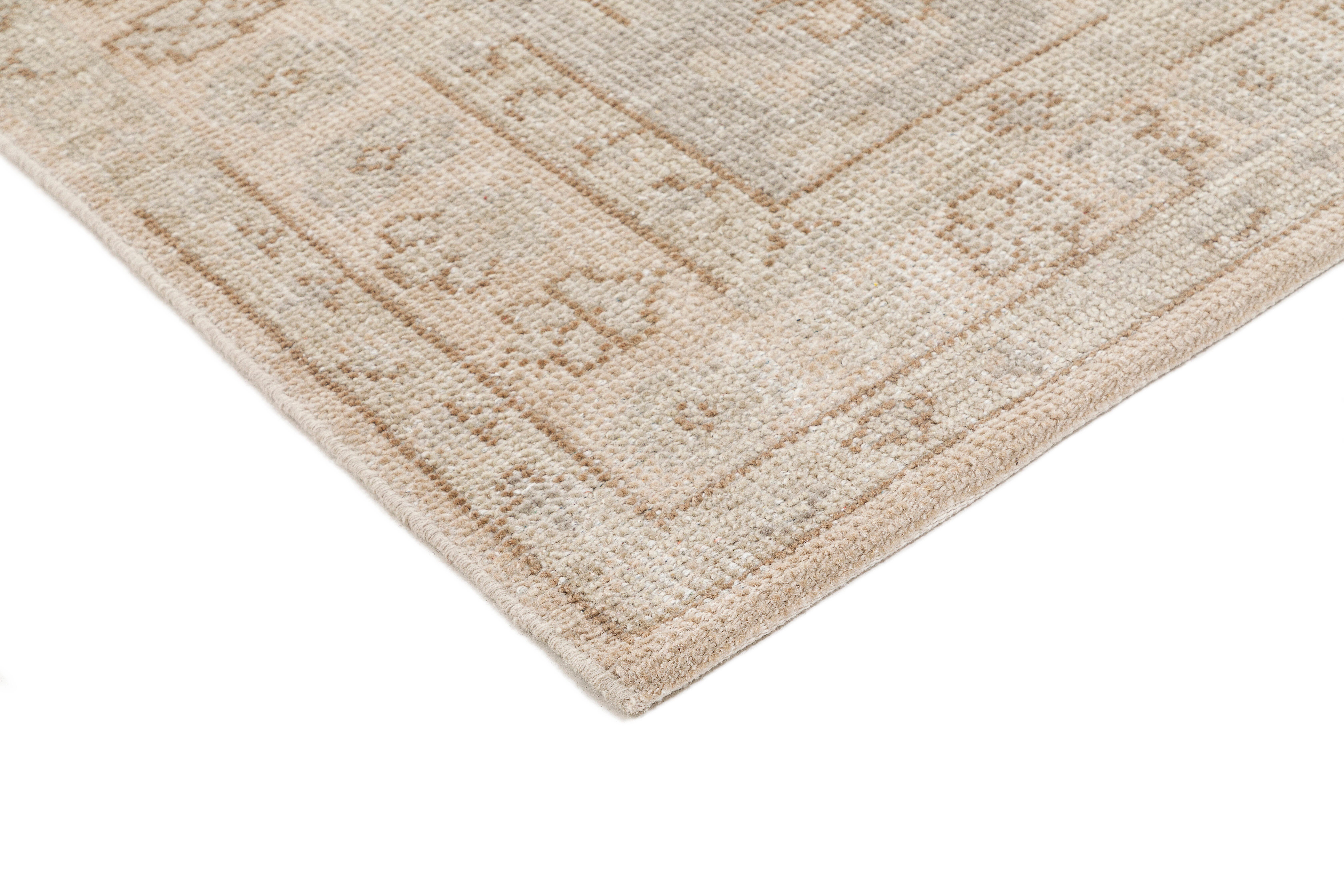 Terra by Obeetee Nima 3'1" x 5' Area Rug, Gray/Tan, large