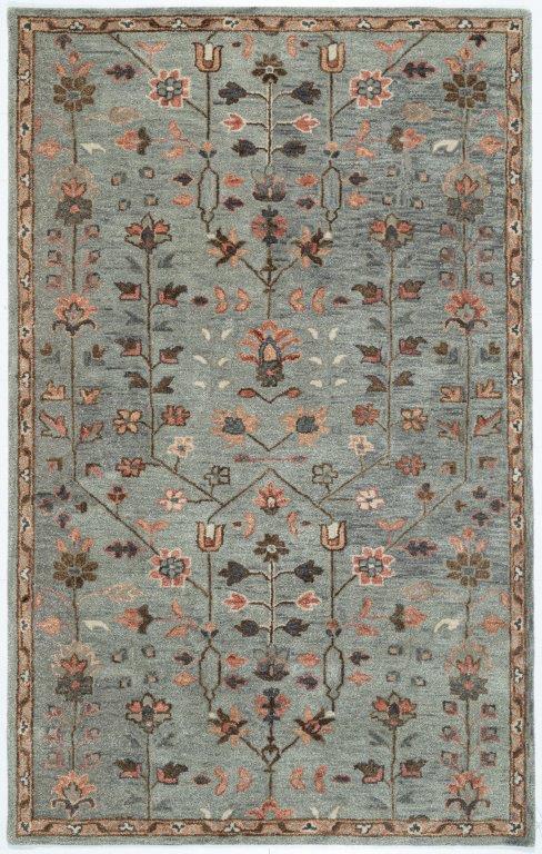 Terra by Obeetee Siba 3'1" x 5' Area Rug, Teal, large