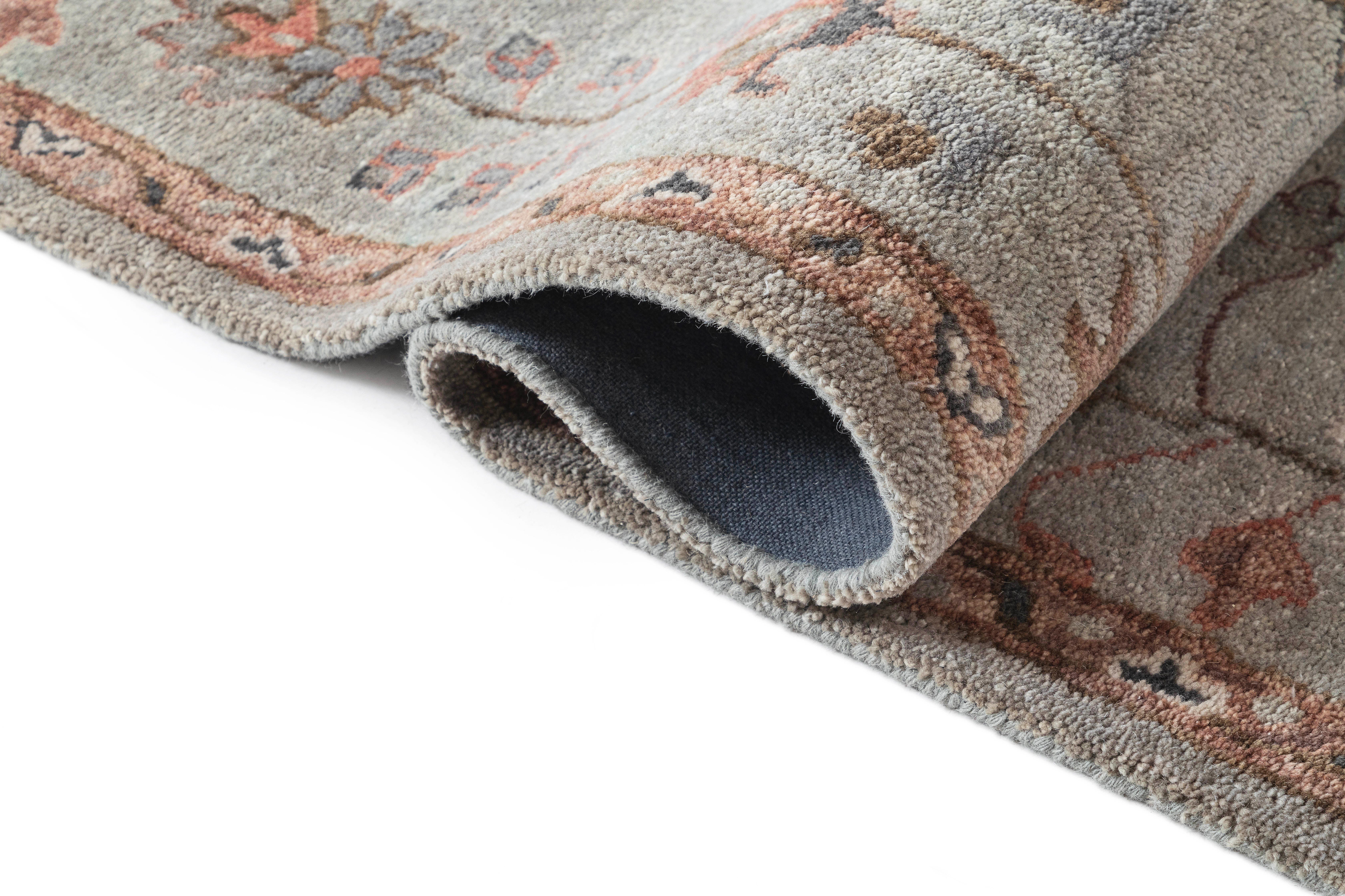 Terra by Obeetee Siba 2'1" x 3' Area Rug, Teal, large