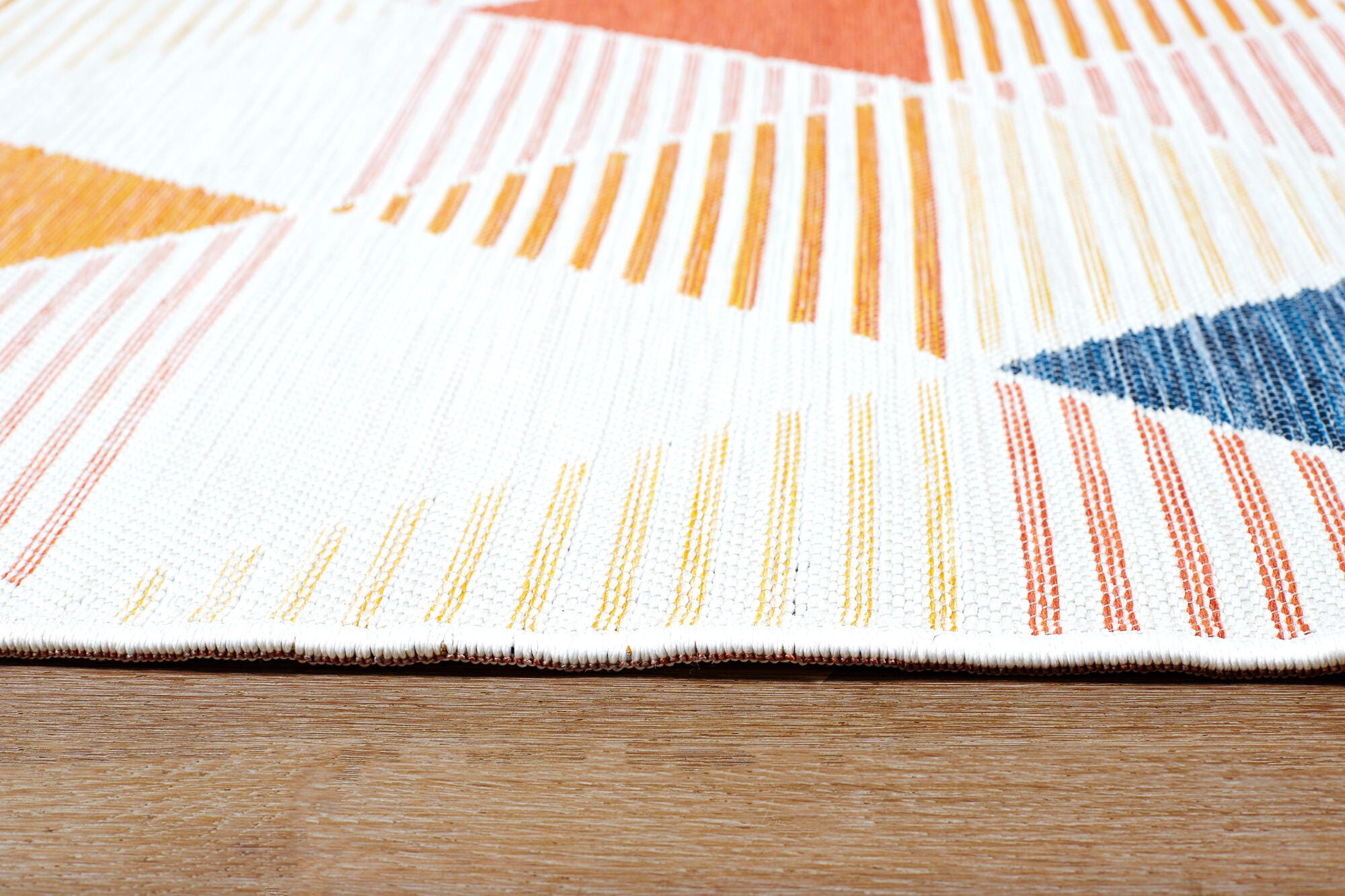 Terra by Obeetee Triangles 5'3" x 7'3" Area Rug, Multi, large