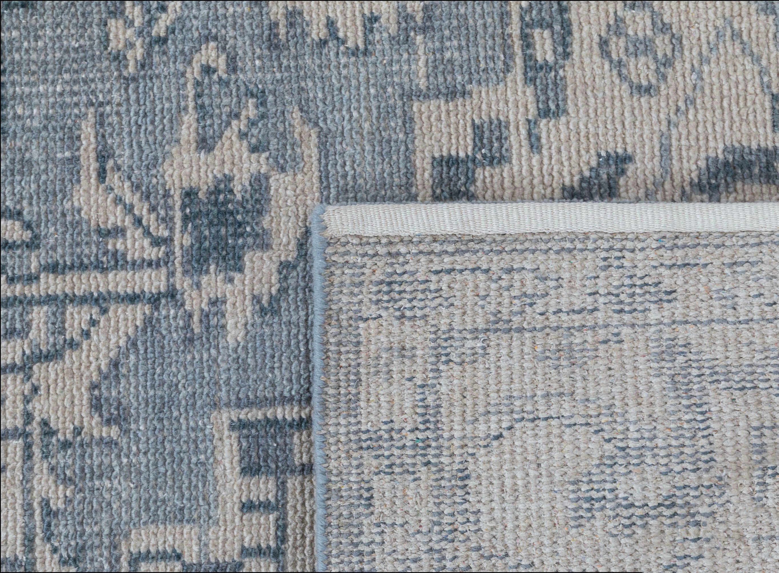 Terra by Obeetee Iqra 5'1" x 8' Area Rug, Blue/Cream, large