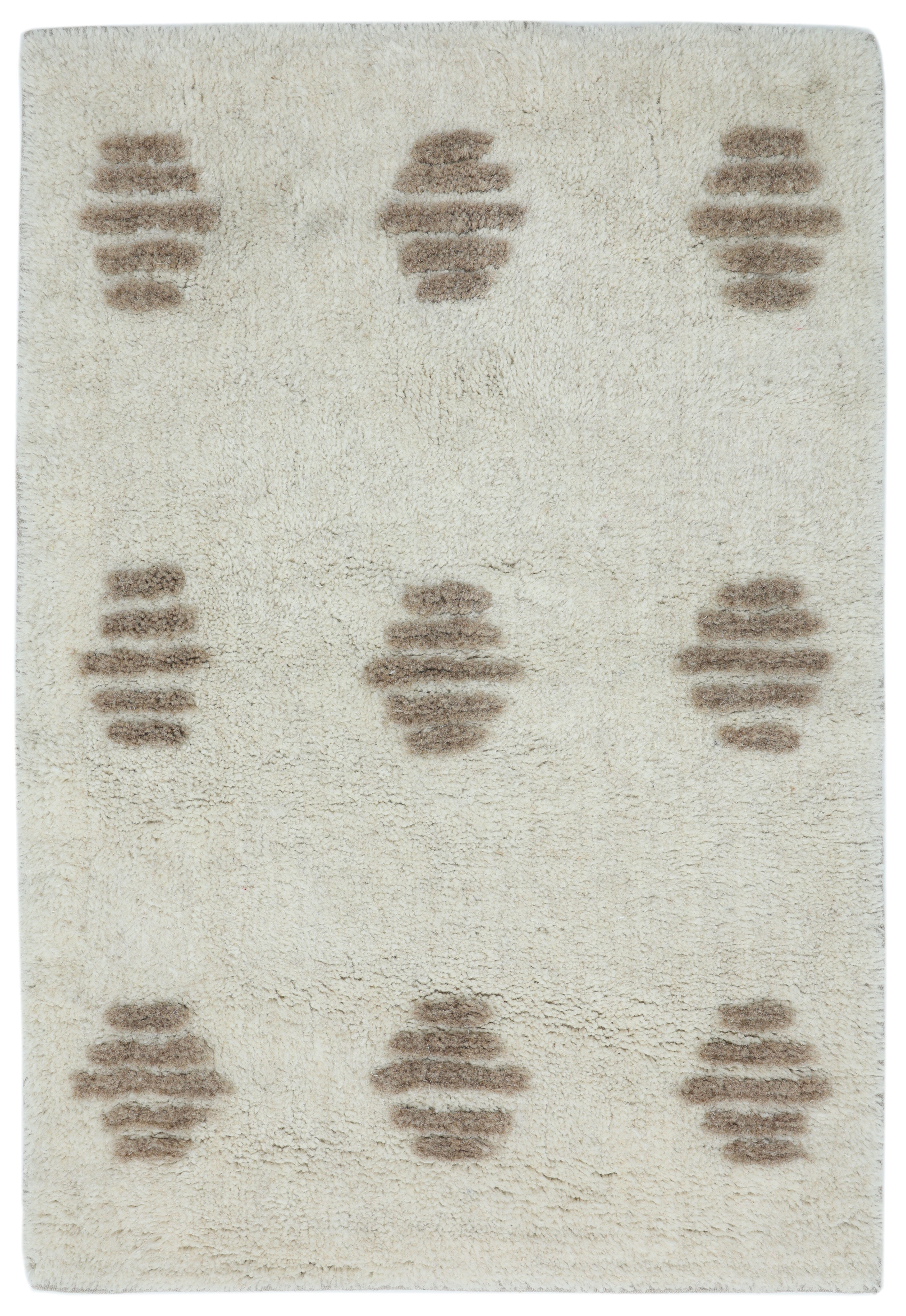 Terra by Obeetee Palette 2'1" x 3' Area Rug, Ivory/Brown, large