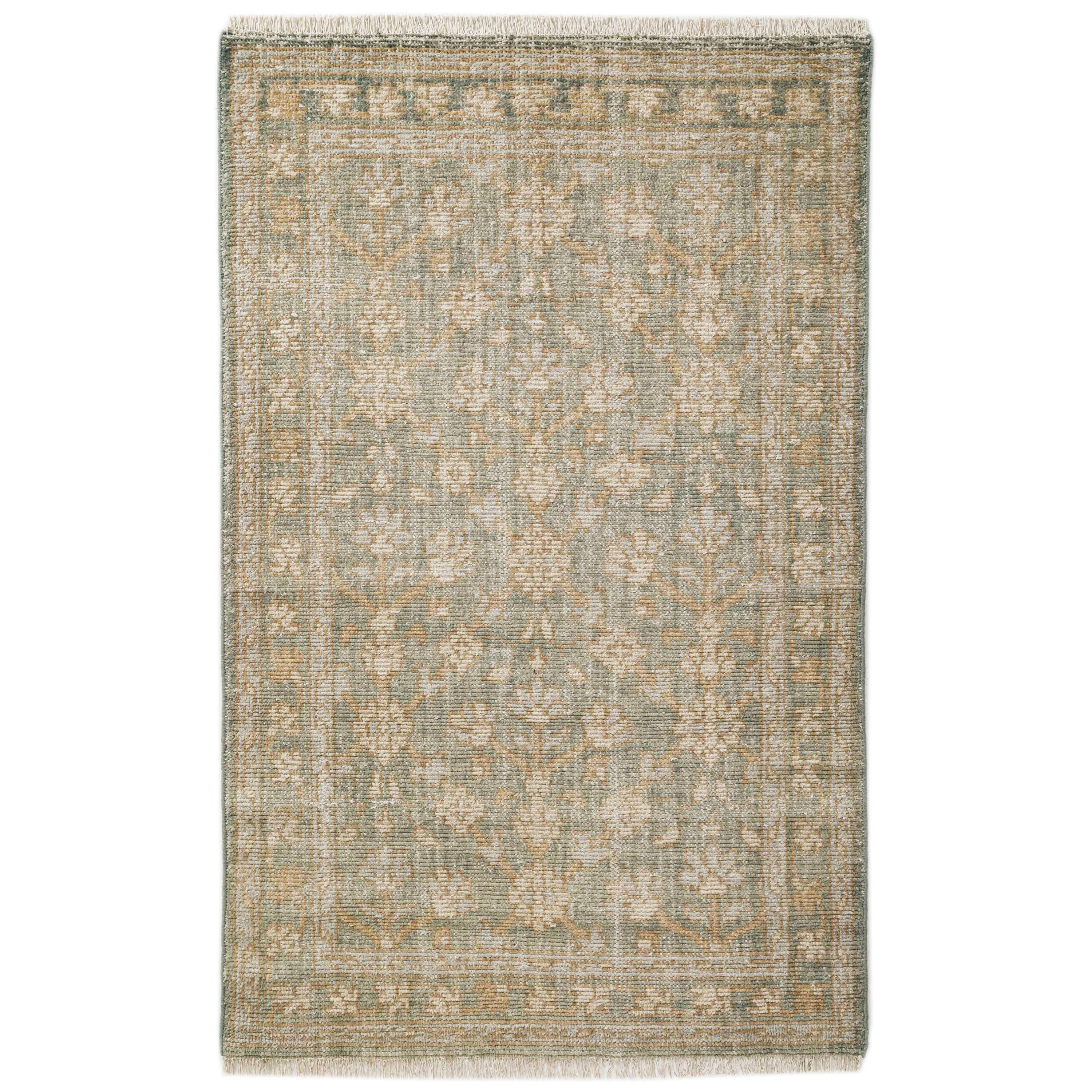 Terra by Obeetee Moscow 7'10" x 9'9" Area Rug, Blue/Beige, large