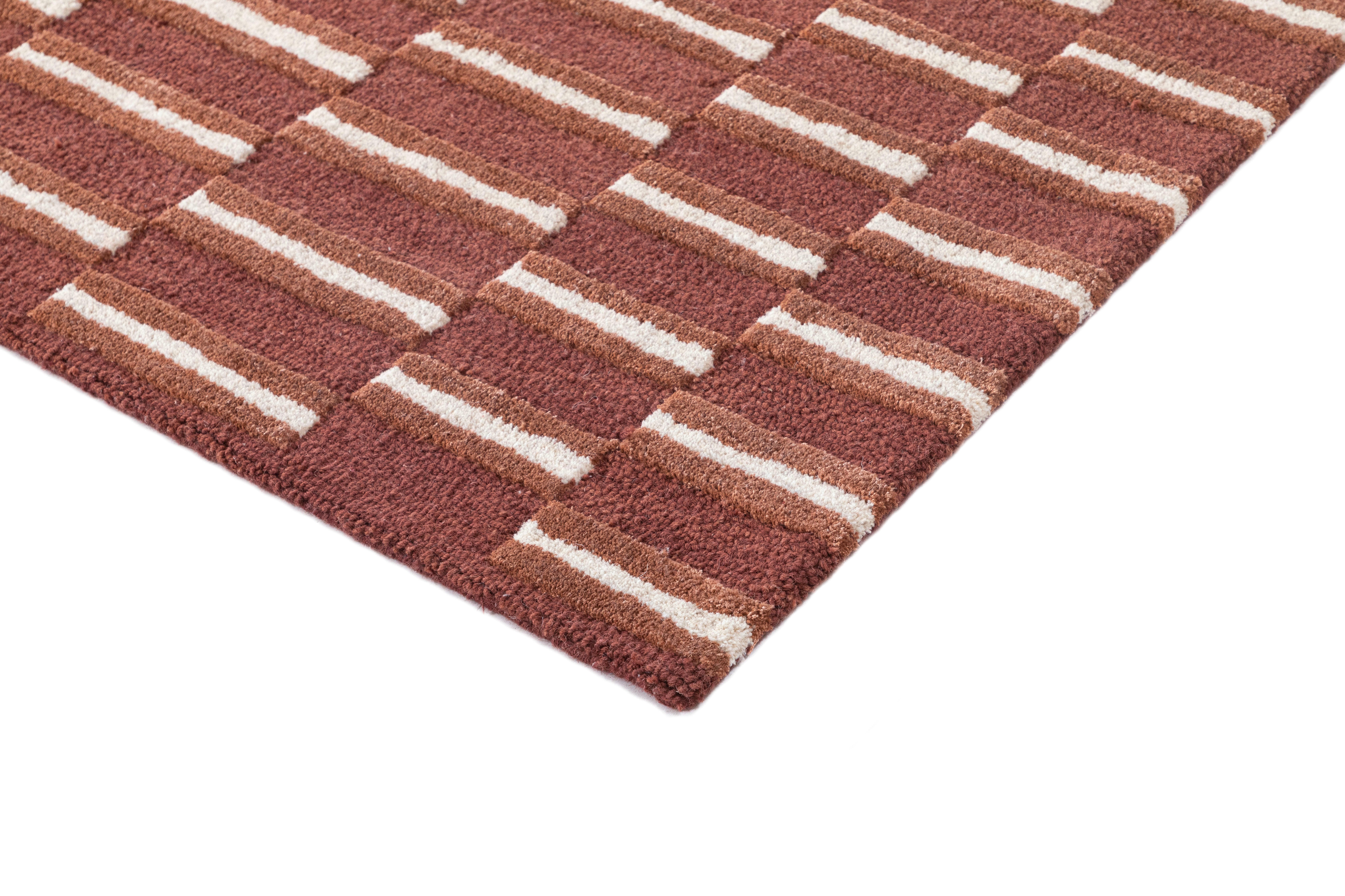 Terra by Obeetee Willa 2' x 3' Area Rug, Rust/Tan, large