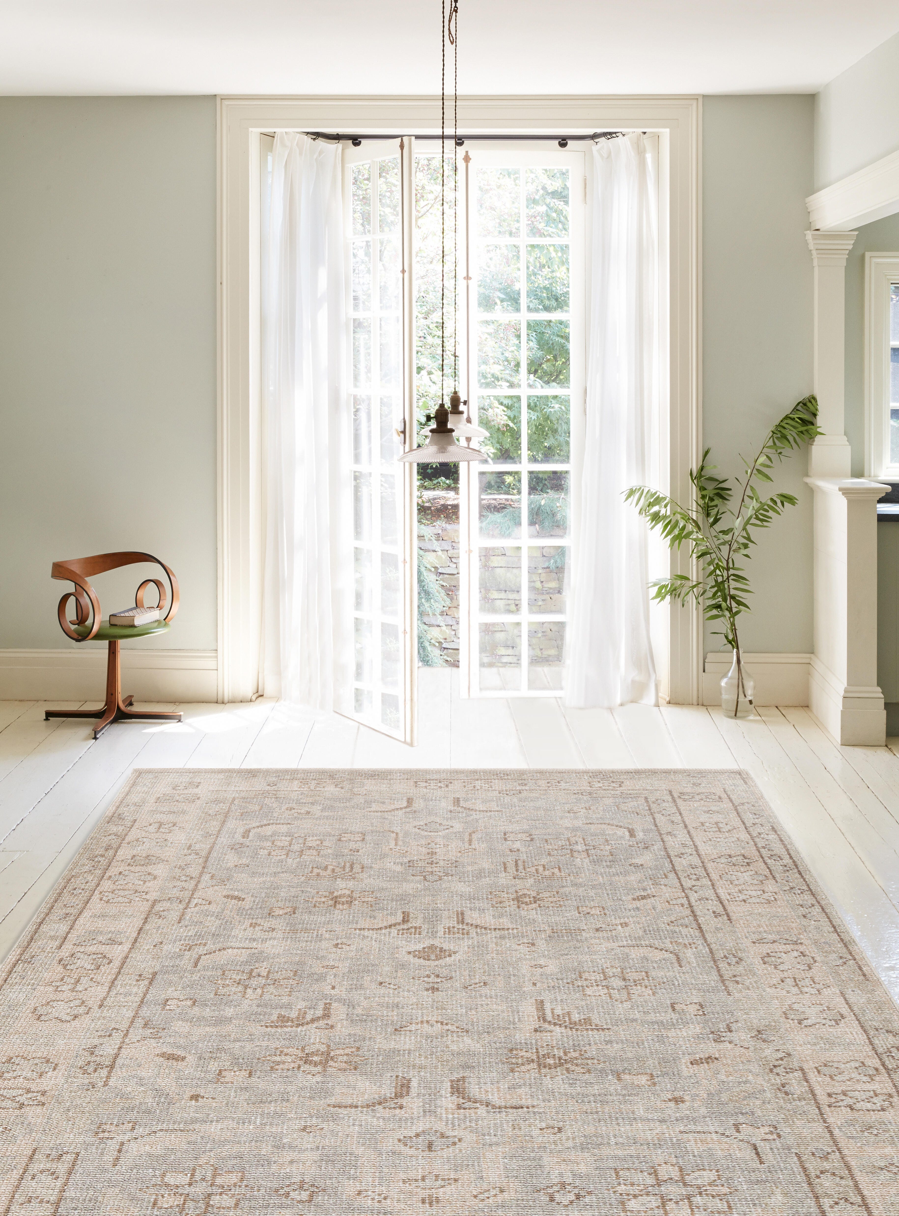 Terra by Obeetee Nima 2'7" x 8' Runner Rug, Gray/Tan, rollover